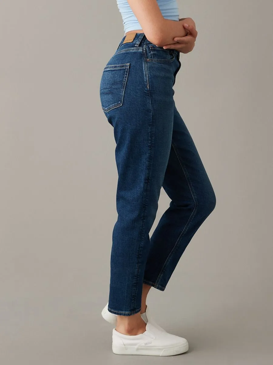 AMERICAN EAGLE WOMEN CURVY MOM JEANS 074 SIMPLY DARK