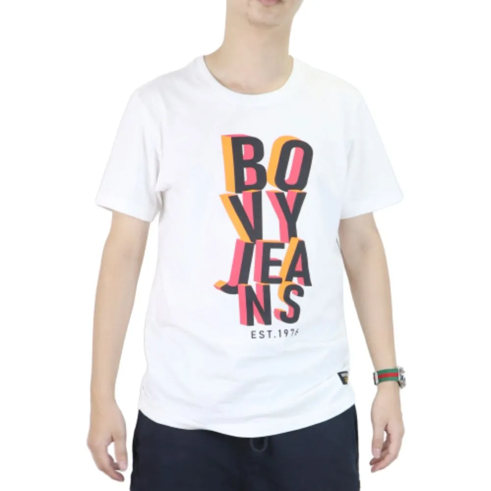 BOVY BC8124  White Ghaphic T-shirts