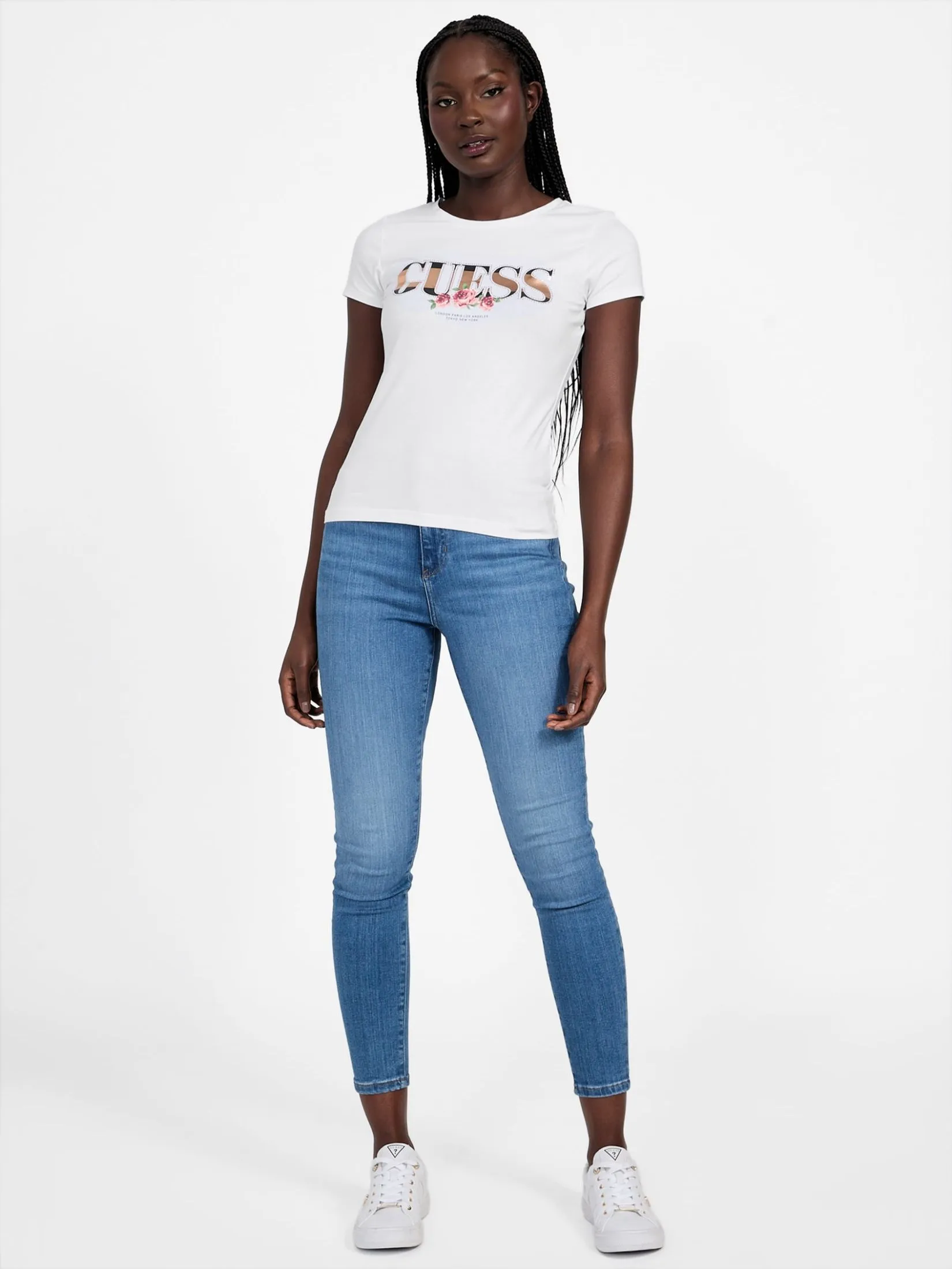 GUESS Women Eco Carri T-Shirt QBOI74K9TJ1 - White