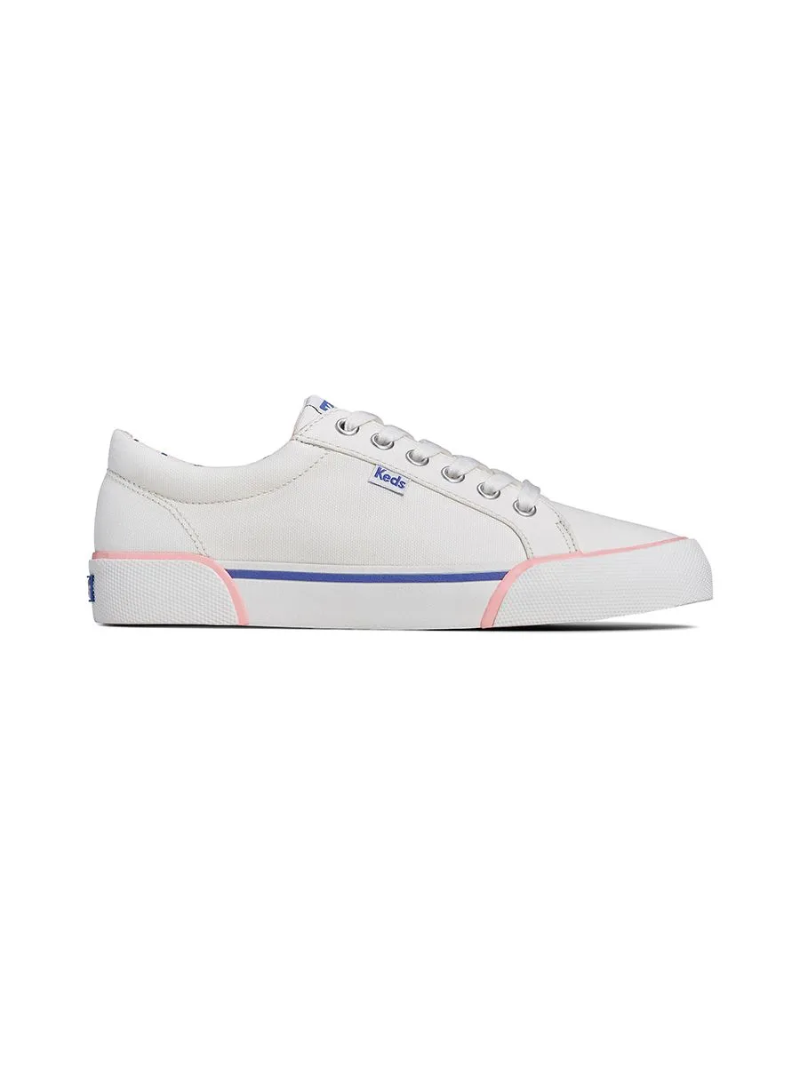 KEDS Women Jump Kick Canvas Bumper Foxing Pop White