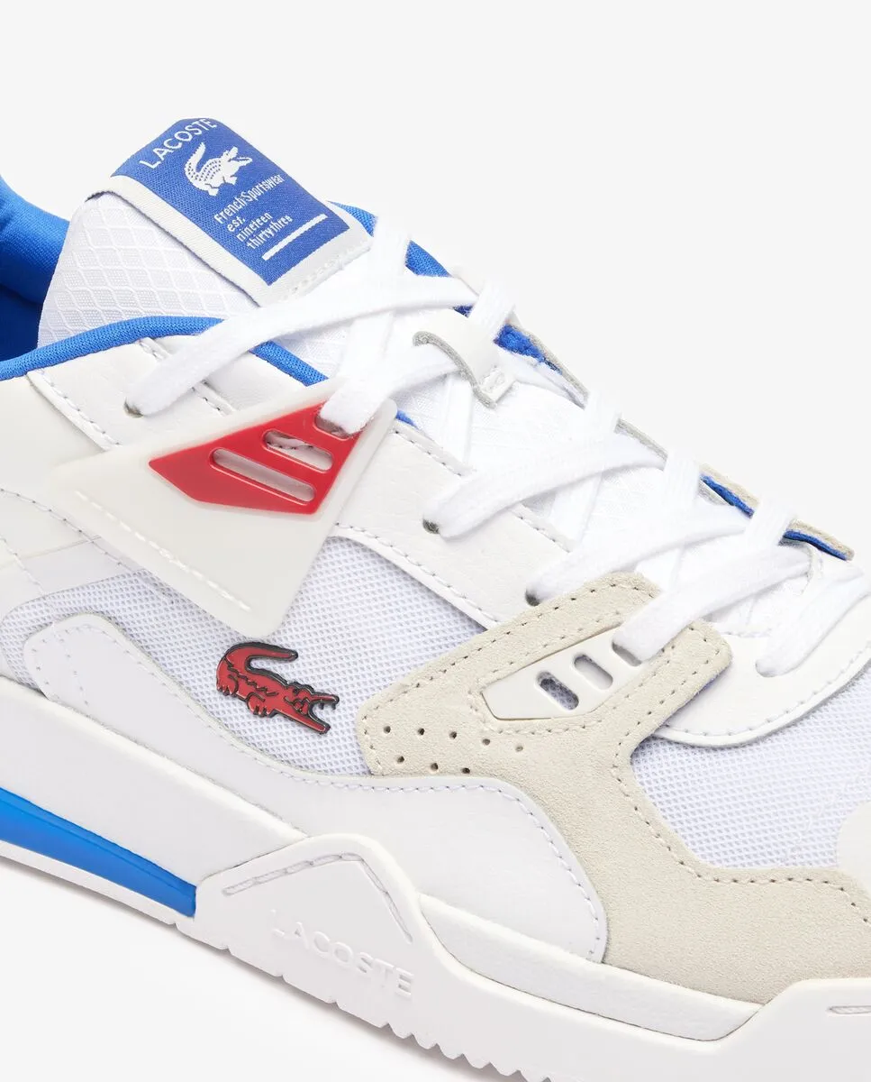 LACOSTE White Men’s LT 125 Contrasted Tongue Leather Trainers