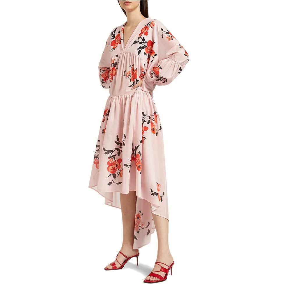 ANGELYS BALEK PINK FLORAL PRINT LONG KAFTAN Size - XS