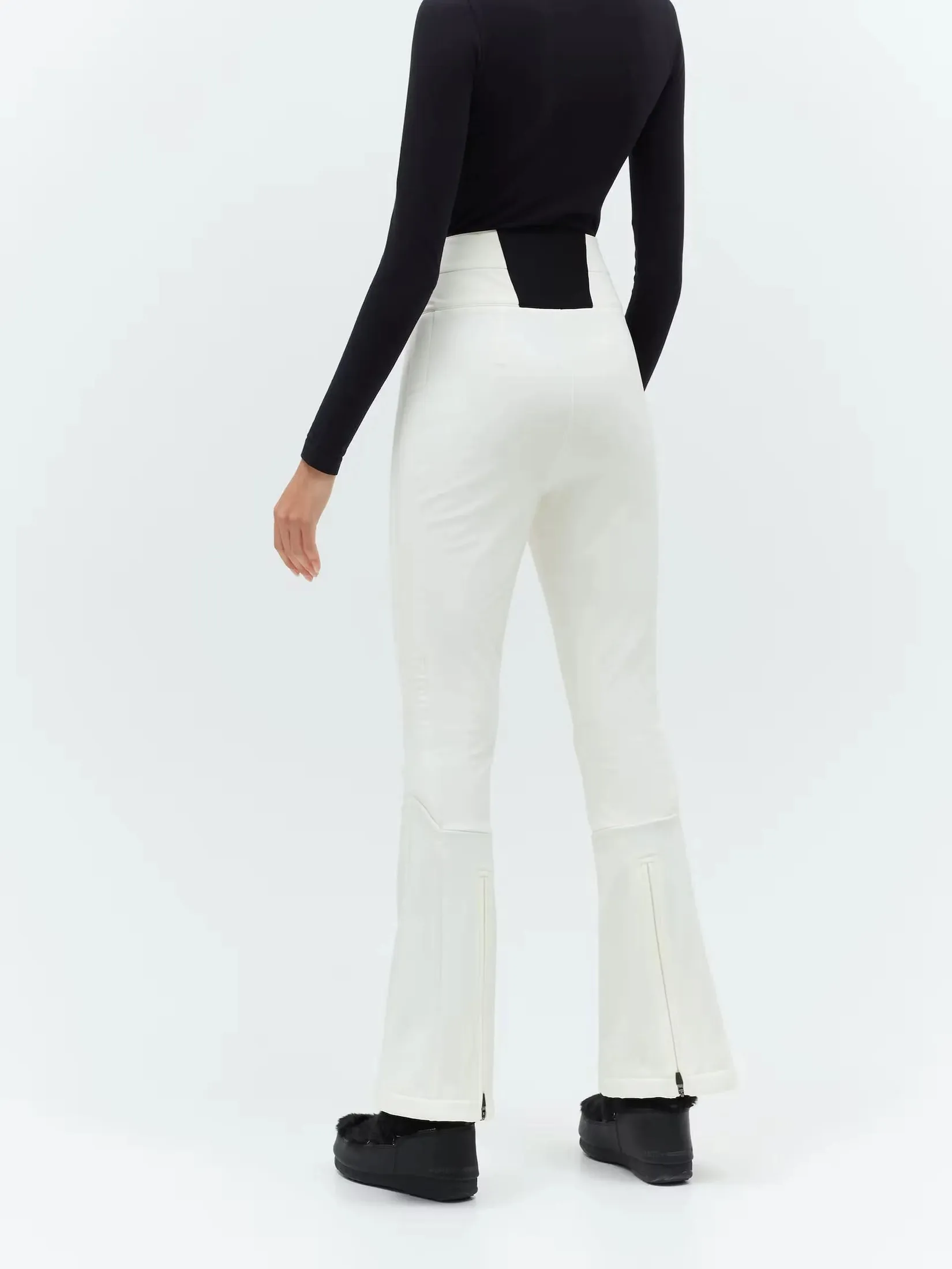 PERFECT MOMENT AURORA HIGH WAIST FLARE PANT IN SNOW WHITE