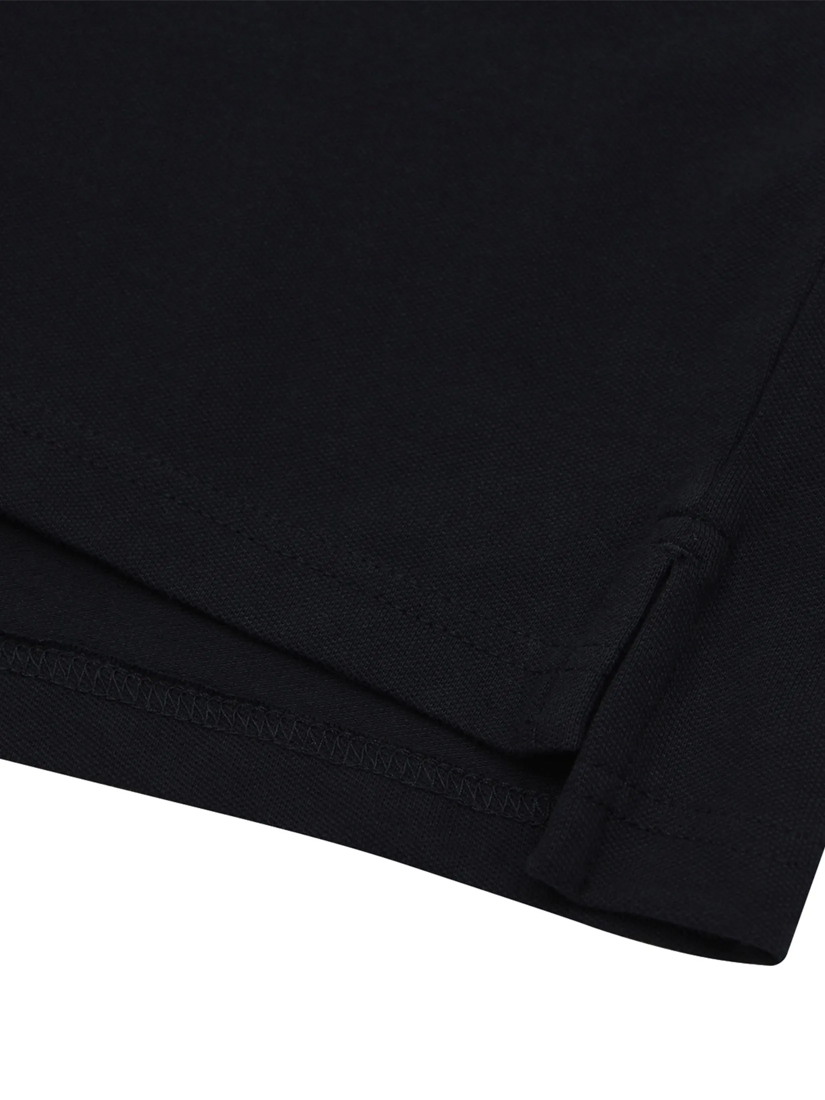 GIORDANO Men's Signature Pique Embroidery Solid Polo Signature Black