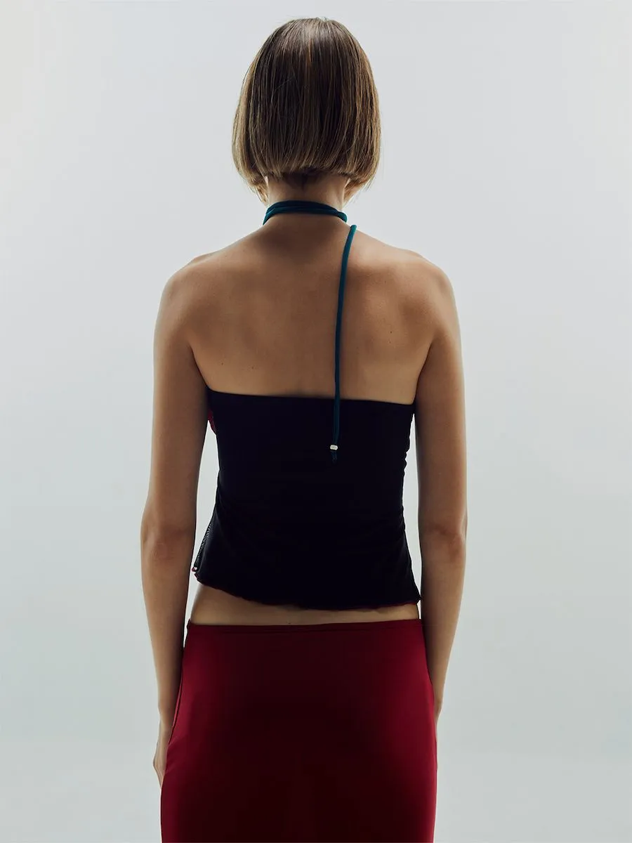 BLACKDOG BKK Women Black bloom tube top