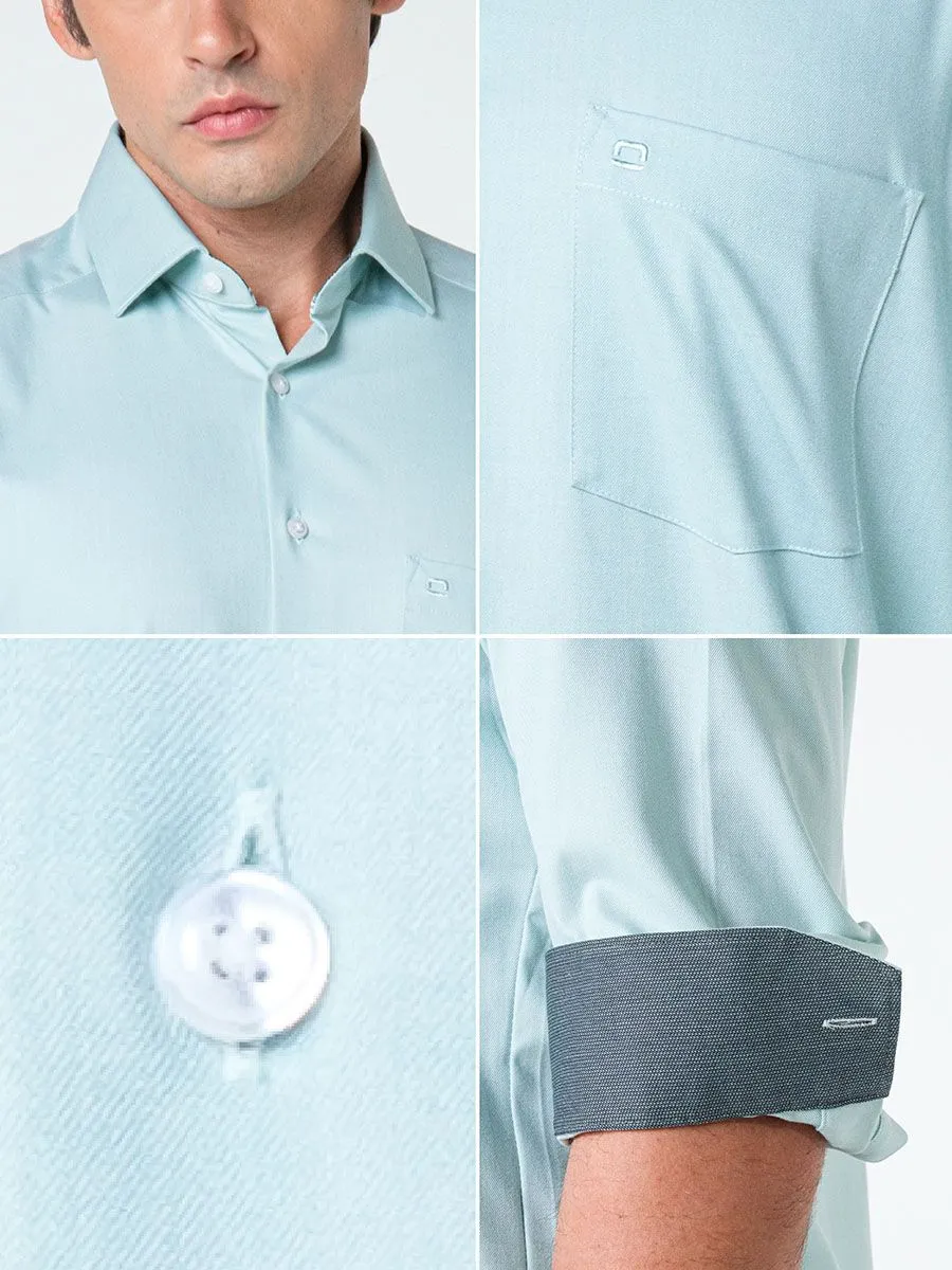 OLYMP CLIMATE CONTROL - MEN SHIRT LONG SLEEVES MODERN FIT  CRYTAL GREEN