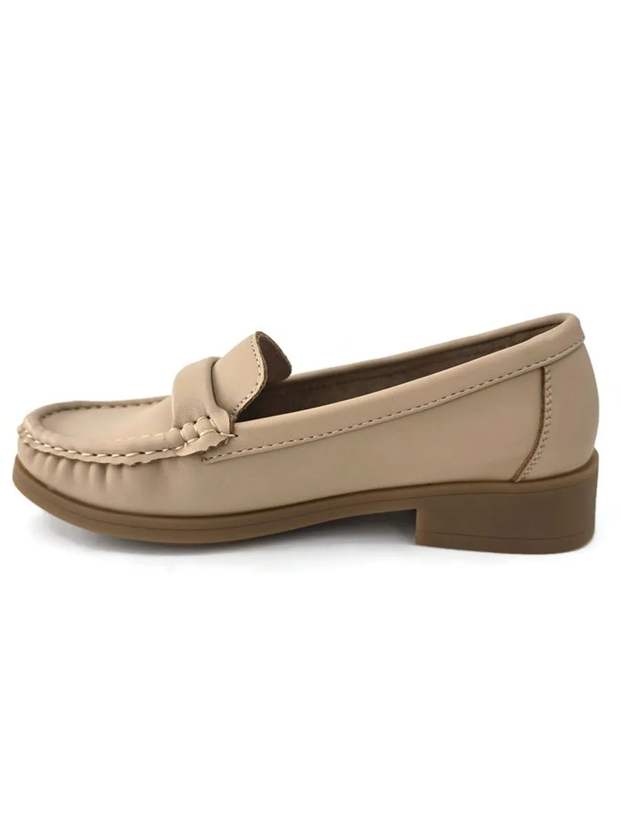 KLIN Woman Loafer Court Shoes Beige
