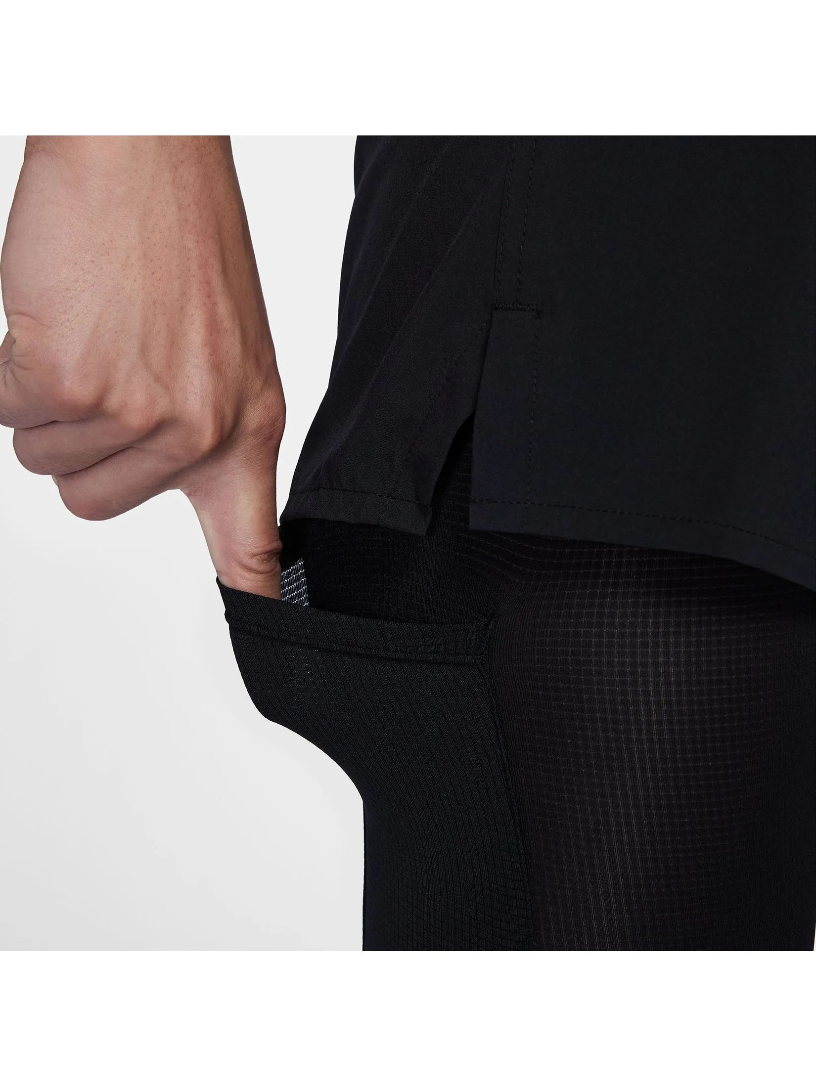 NIKE Men Shorts Unlimited Dri-Fit 7" 2-In-1 DV9335-010 Black/Black/Black/Black