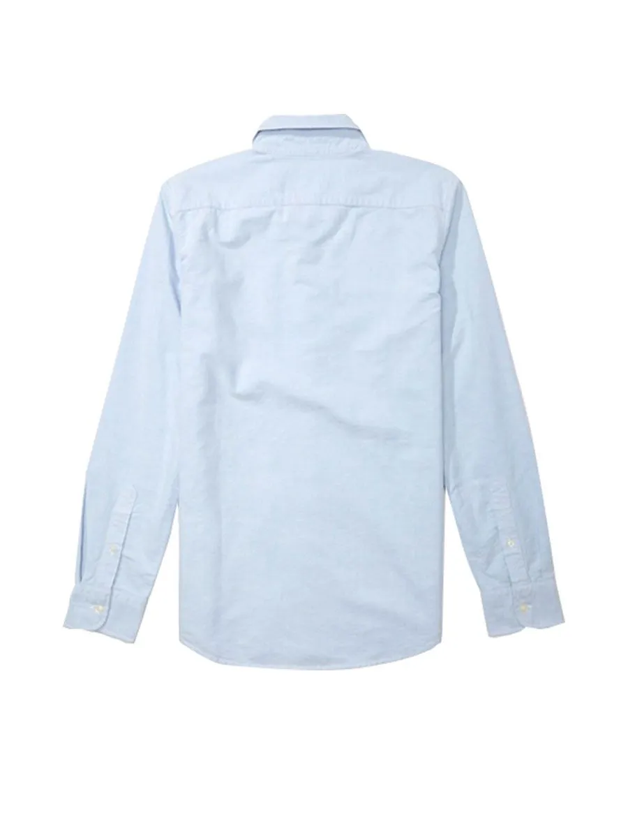 AMERICAN EAGLE Shirt Solid Oxford W Eagle 5153 Solid Oxford 400 Blue