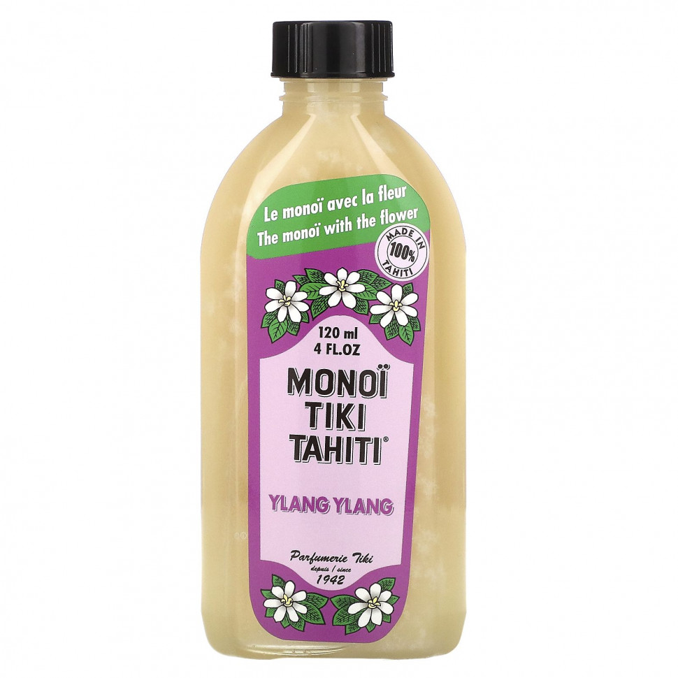 Monoi Tiare Tahiti, Иланг-иланг, 4 жидких унции (120 мл) - MON-67390-Ваниль