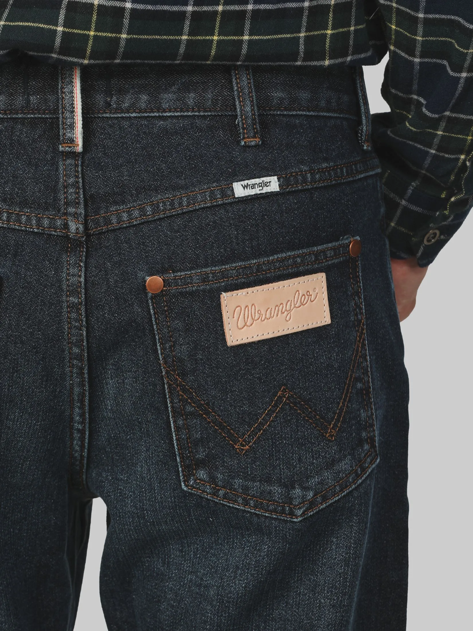 WRANGLER Men's Jeans (Red Selvedge)  Casey Jones Collection Mid MWZ Fit Dark Indigo