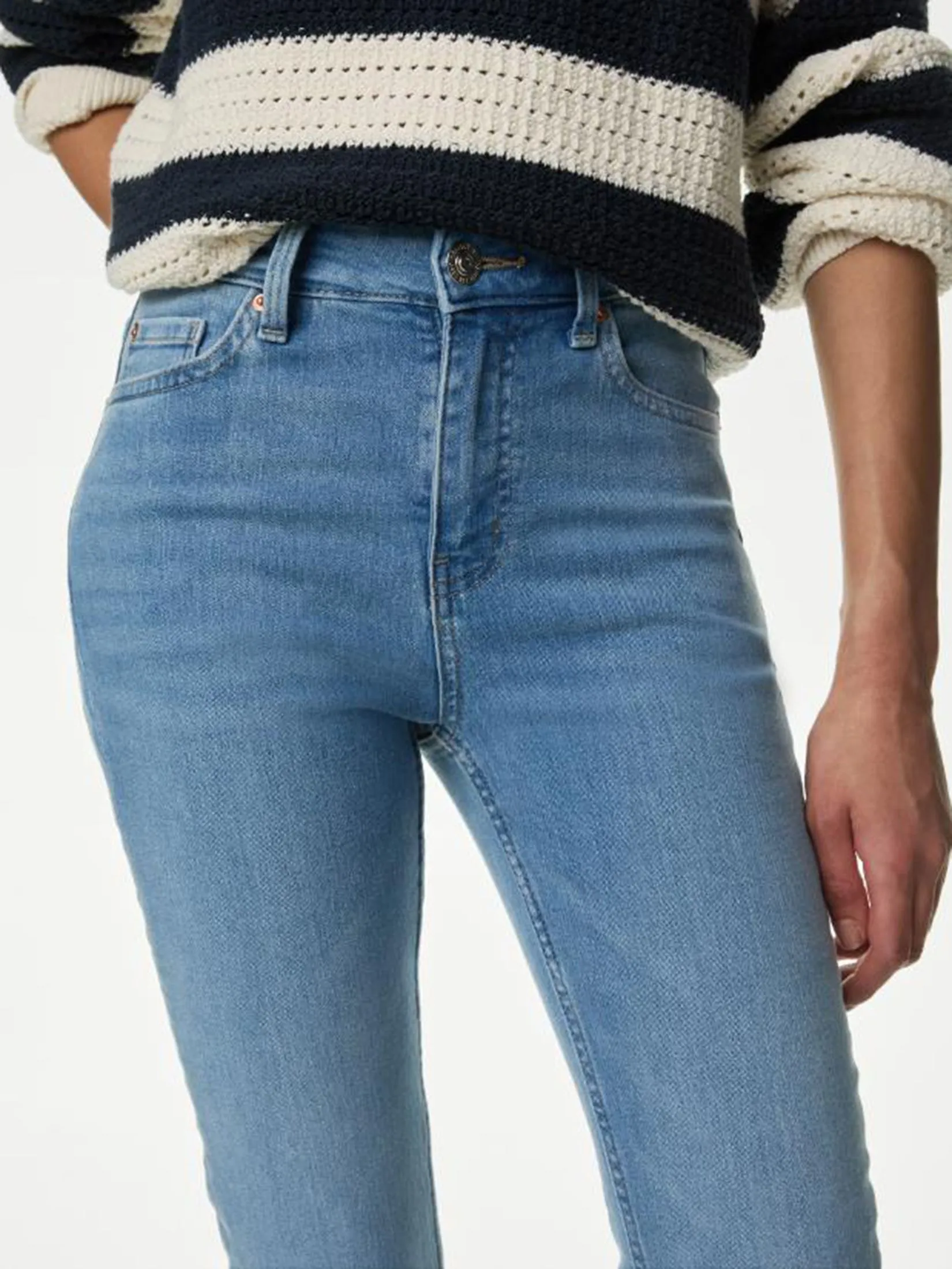 MARKS & SPENCER Women Jeans Slim Fit With Stretch Lily Light Indigo