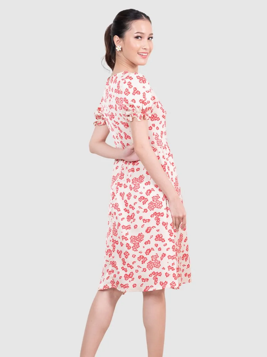 AMILA Women  Dress Vintage Red