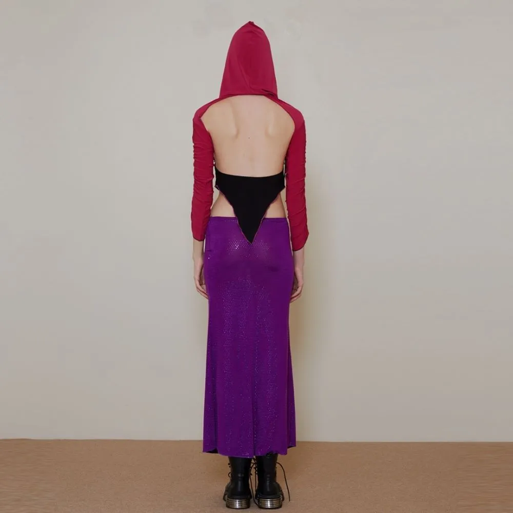 BLACKDOG BKK Purple Mirror ball skirt