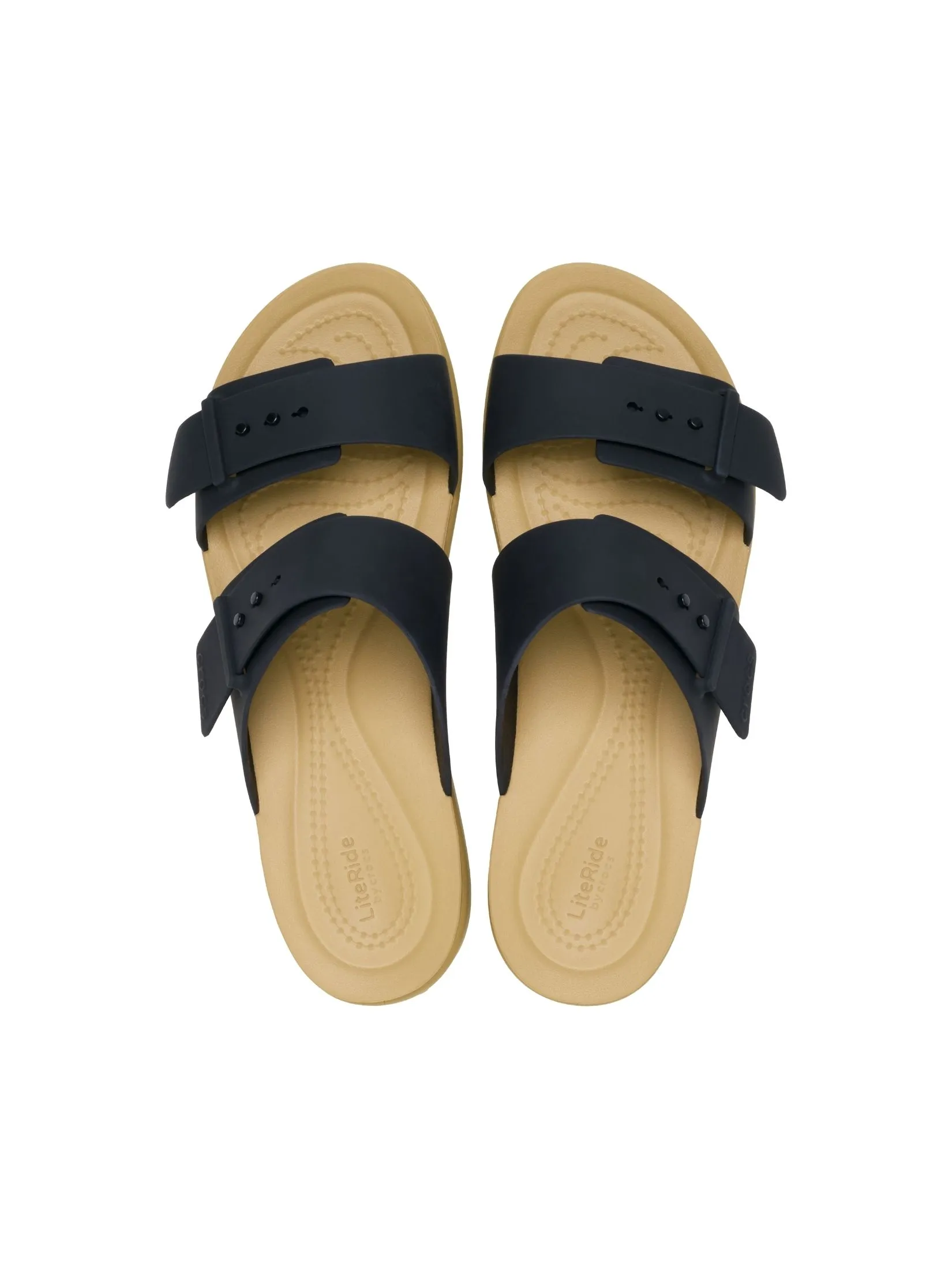 CROCS WOMEN'S BROOKLYN BUCKLE LOW LOW - BLACK/TAN