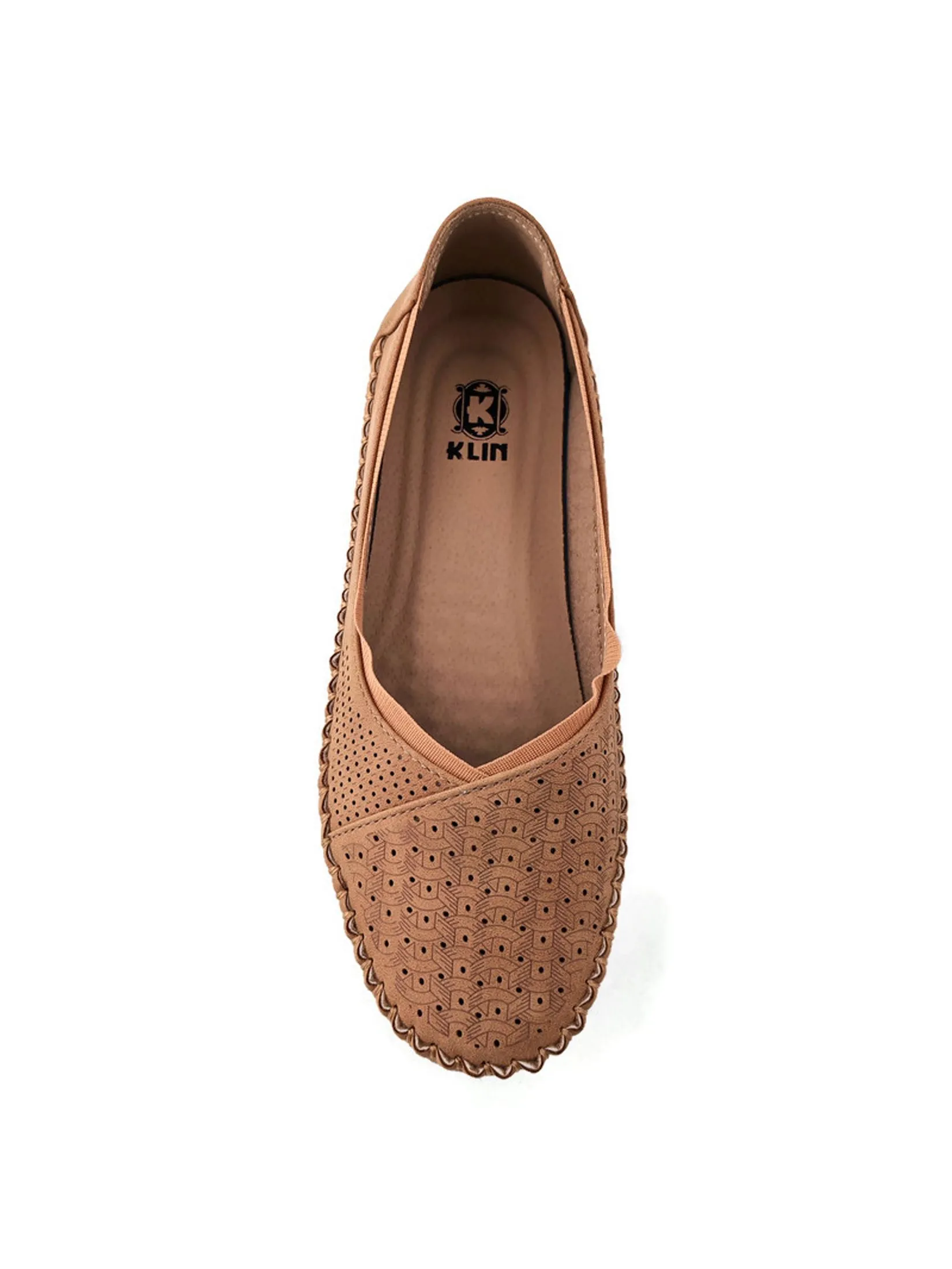 KLIN Woman Moccasin Slip-On Style Tan