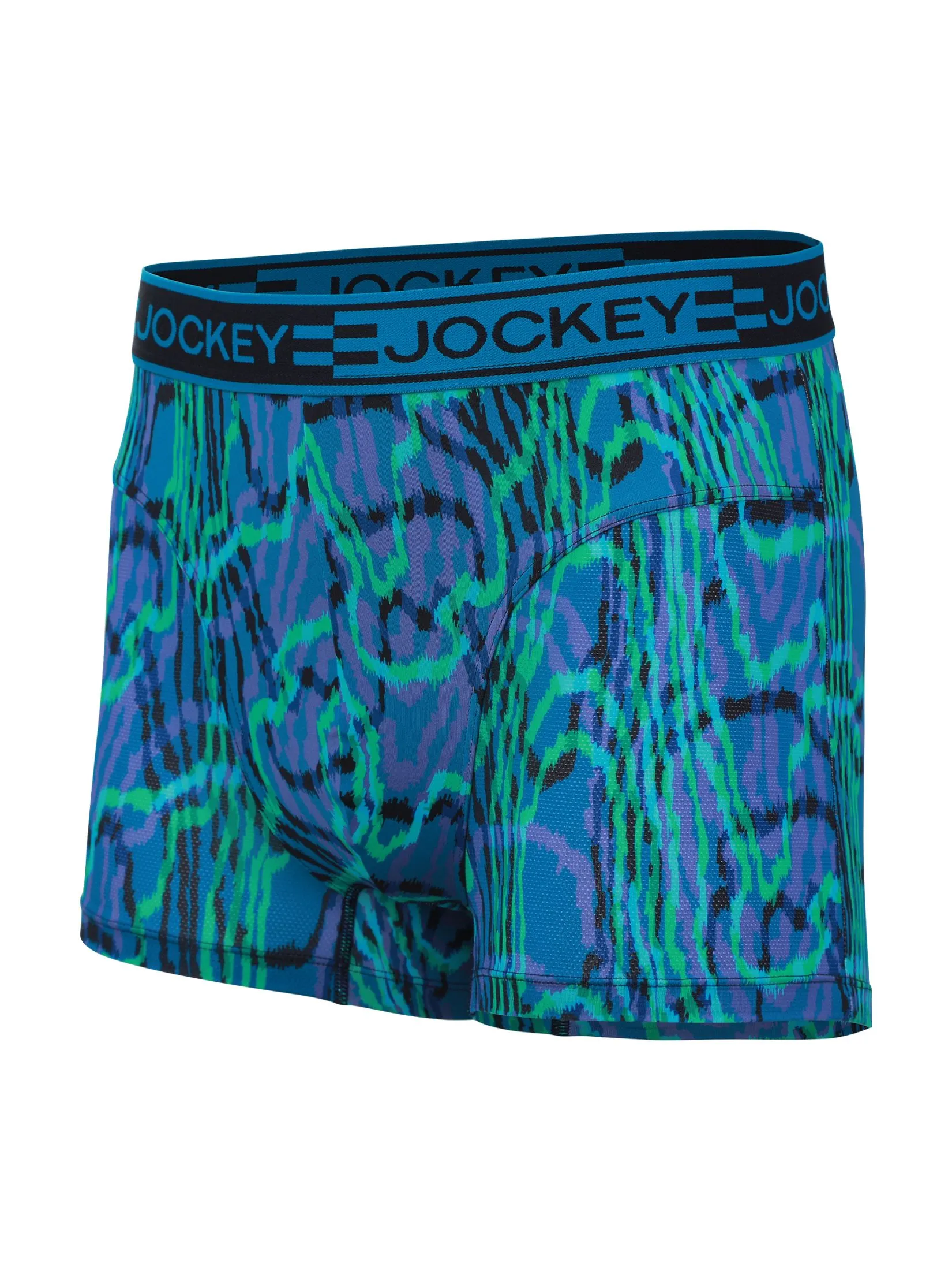 JOCKEY UNDERWEAR Men's SPORT MICROFIBER ACTIVE TRUNKS GREEN