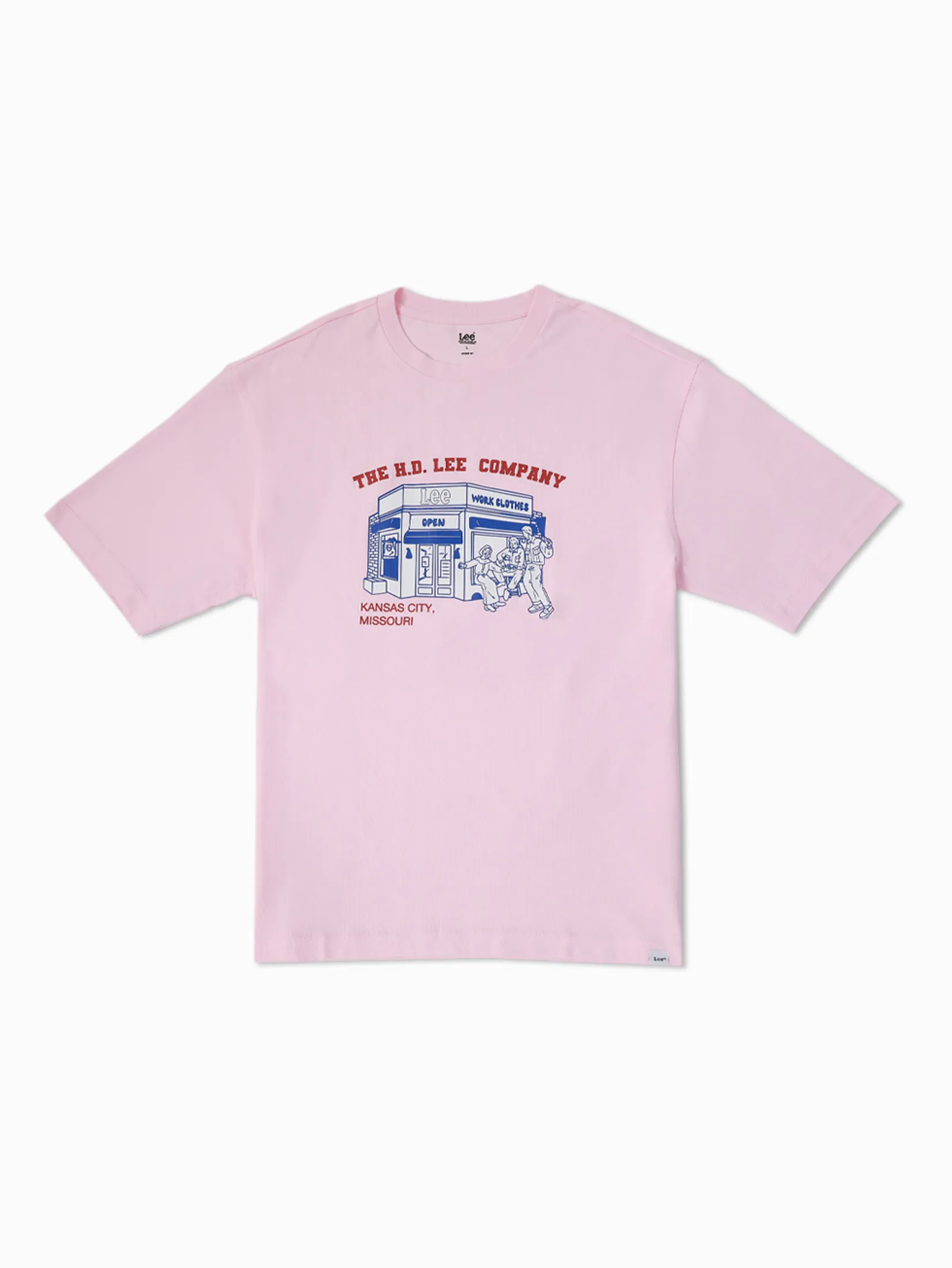 LEE Men s Tee Short Sleeve Loose Fit Pink