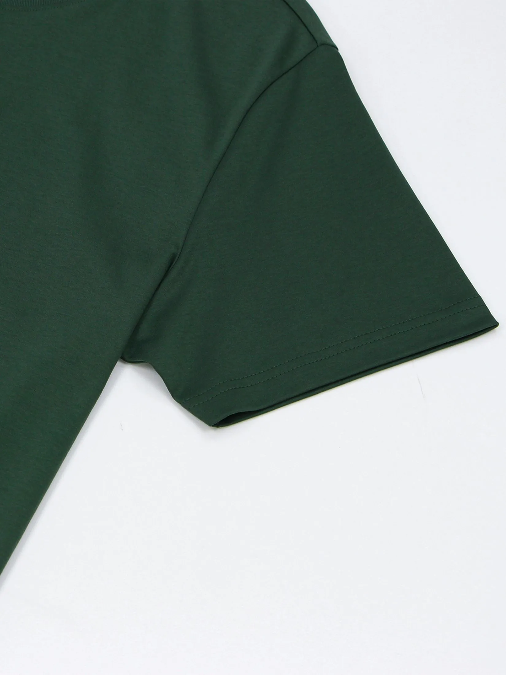 GIORDANO Men Liquid Touch Crew Neck Supremacy T-shirt (Smart Collar) Sycamore green