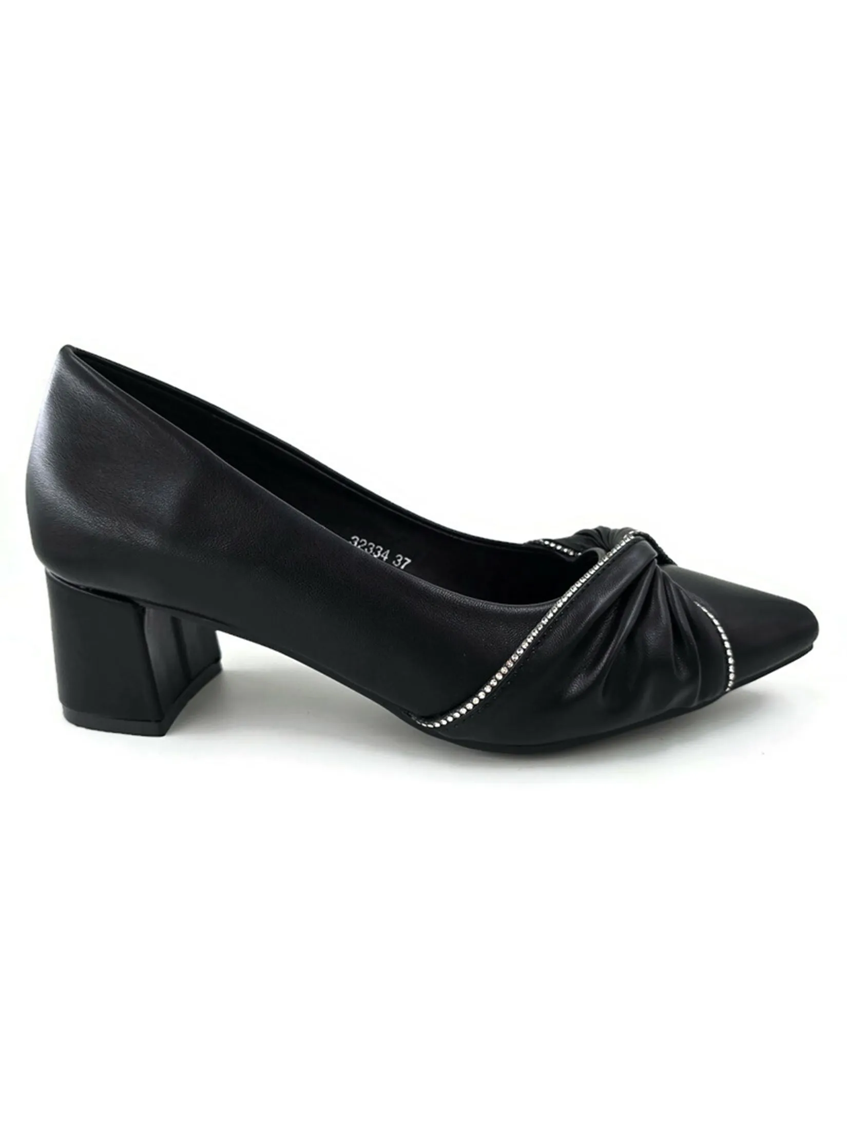 KLIN Woman Sharped Toe Court Shoes Black