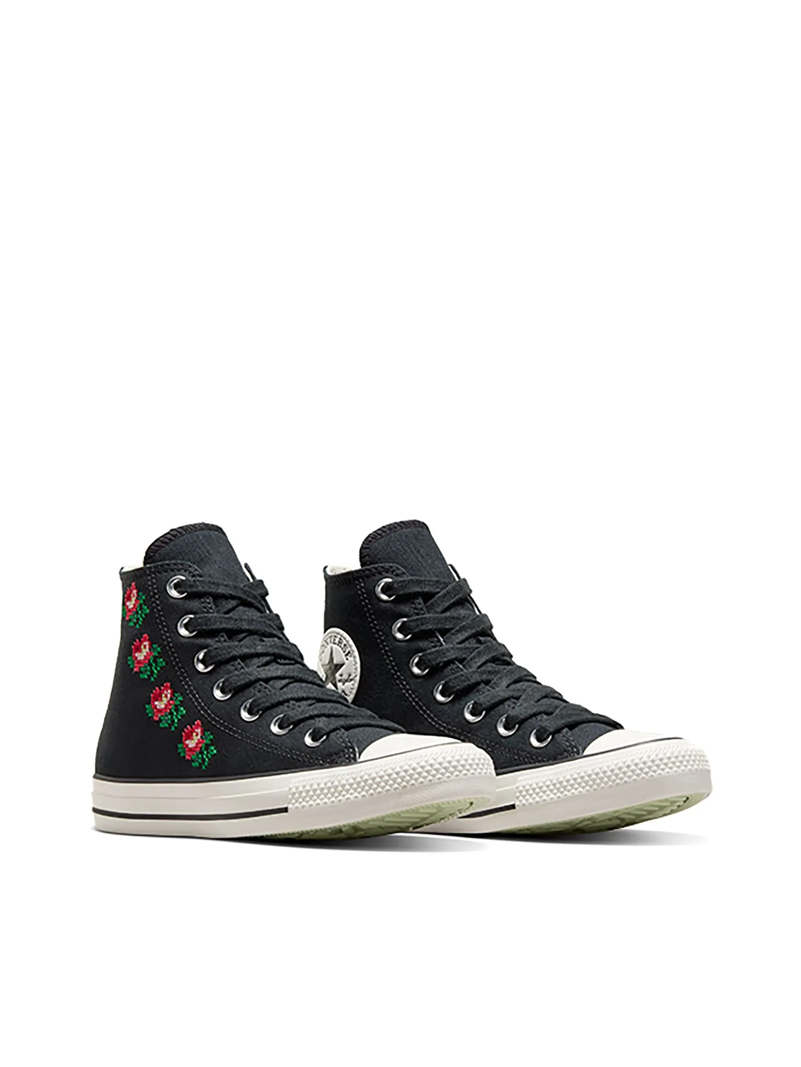 CONVERSE Women Sneakers Ctas Spring Refresh: Floral Hi Black Black/Lt Jellyfish Jitter/Surplus Mint