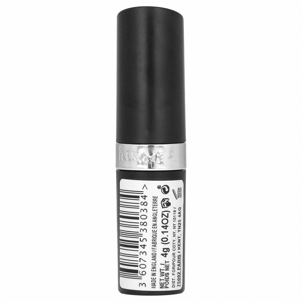 Rimmel London, Lasting Finish, стойкая губная помада, оттенок 002 «Конфетка», 4 г