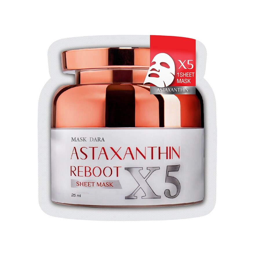 Cream Dara Sheet Mask Astaxanthin Reboot X5 1'S - Red