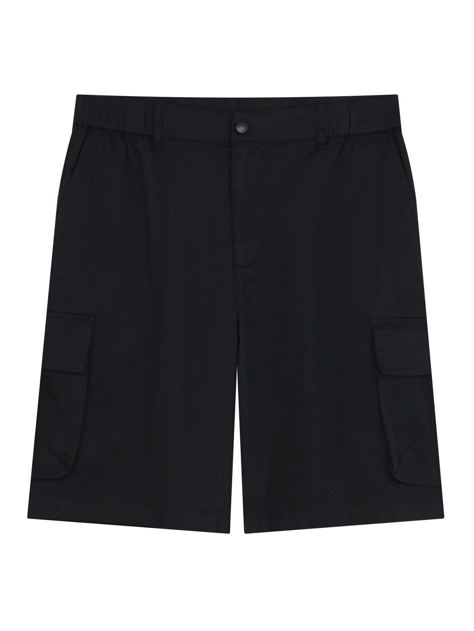 GIORDANO Men's Relax Easy Care Cool Cargo Shorts Black Size - L