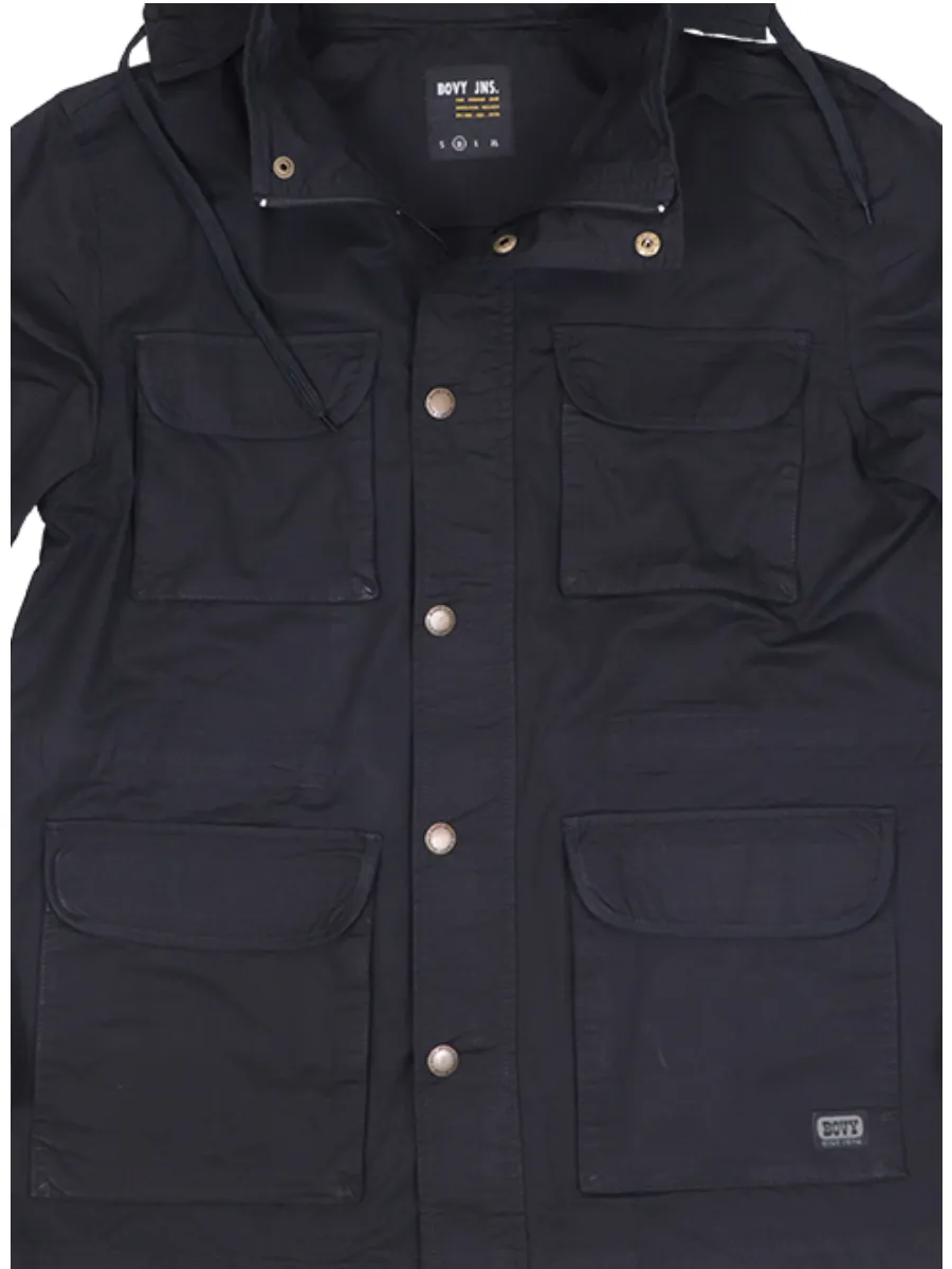 BOVY MEN'S JACKET HOODIES MILITARY BLACK