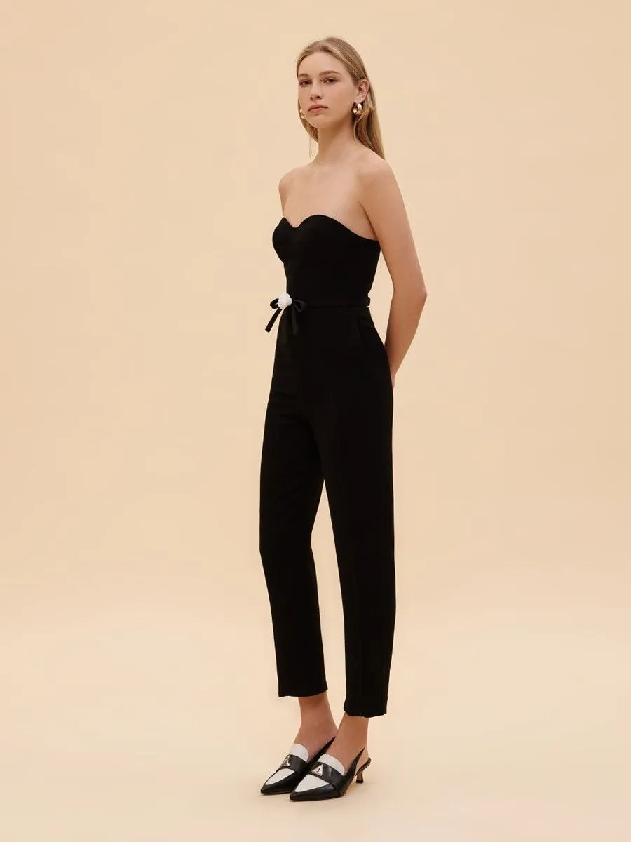 ASV ( SS24 )Carmen Bustier Women Jumpsuit Black