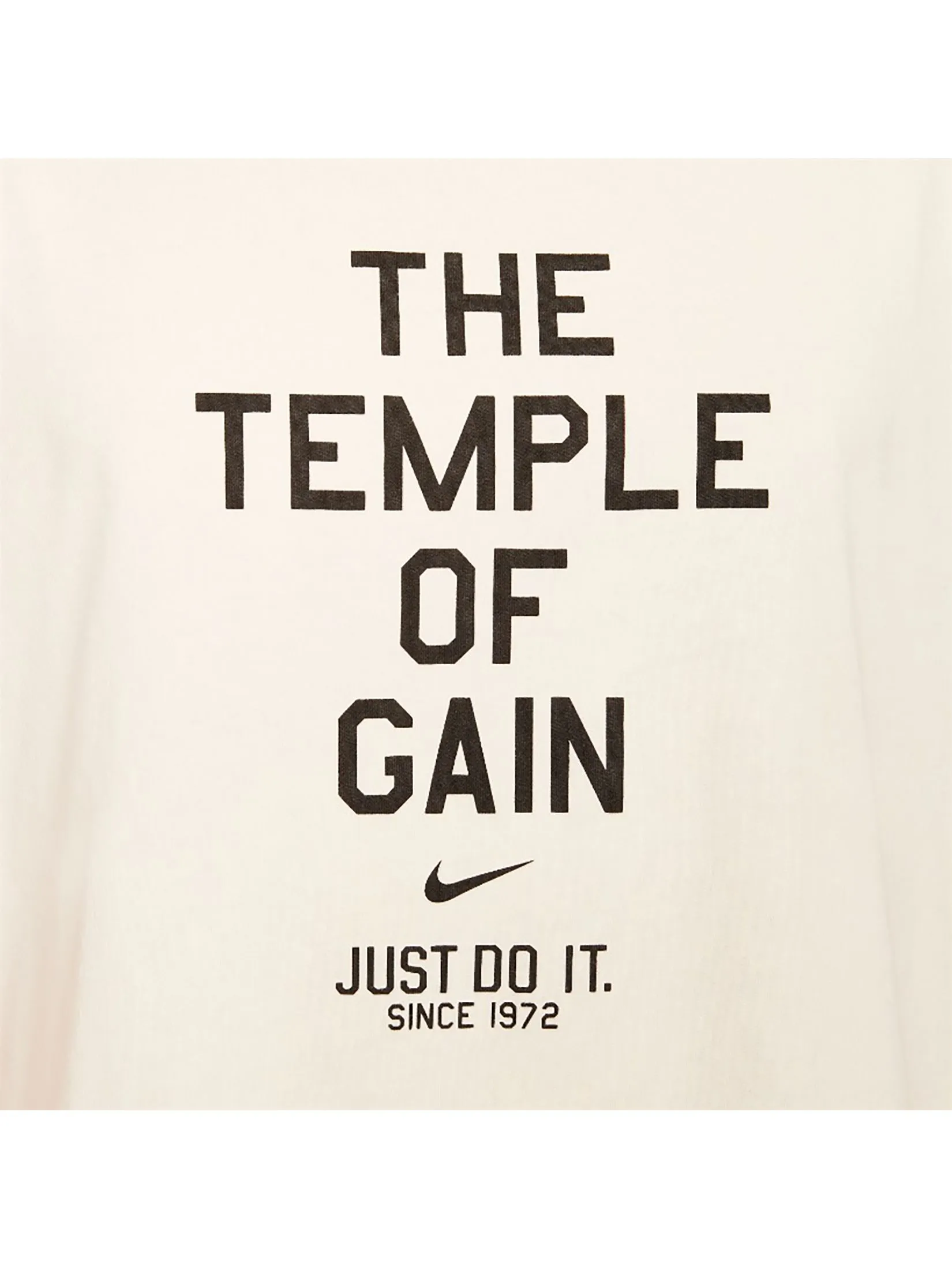 NIKE Men T-Shirt Sleeveless Gym Culture Pale Ivory