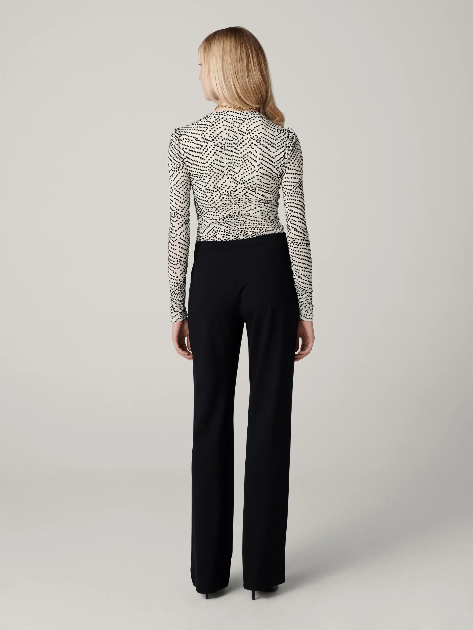 DIANE VON FURSTENBERG WOMEN DVF BROOKE STRAIGHT PANTS BLACK