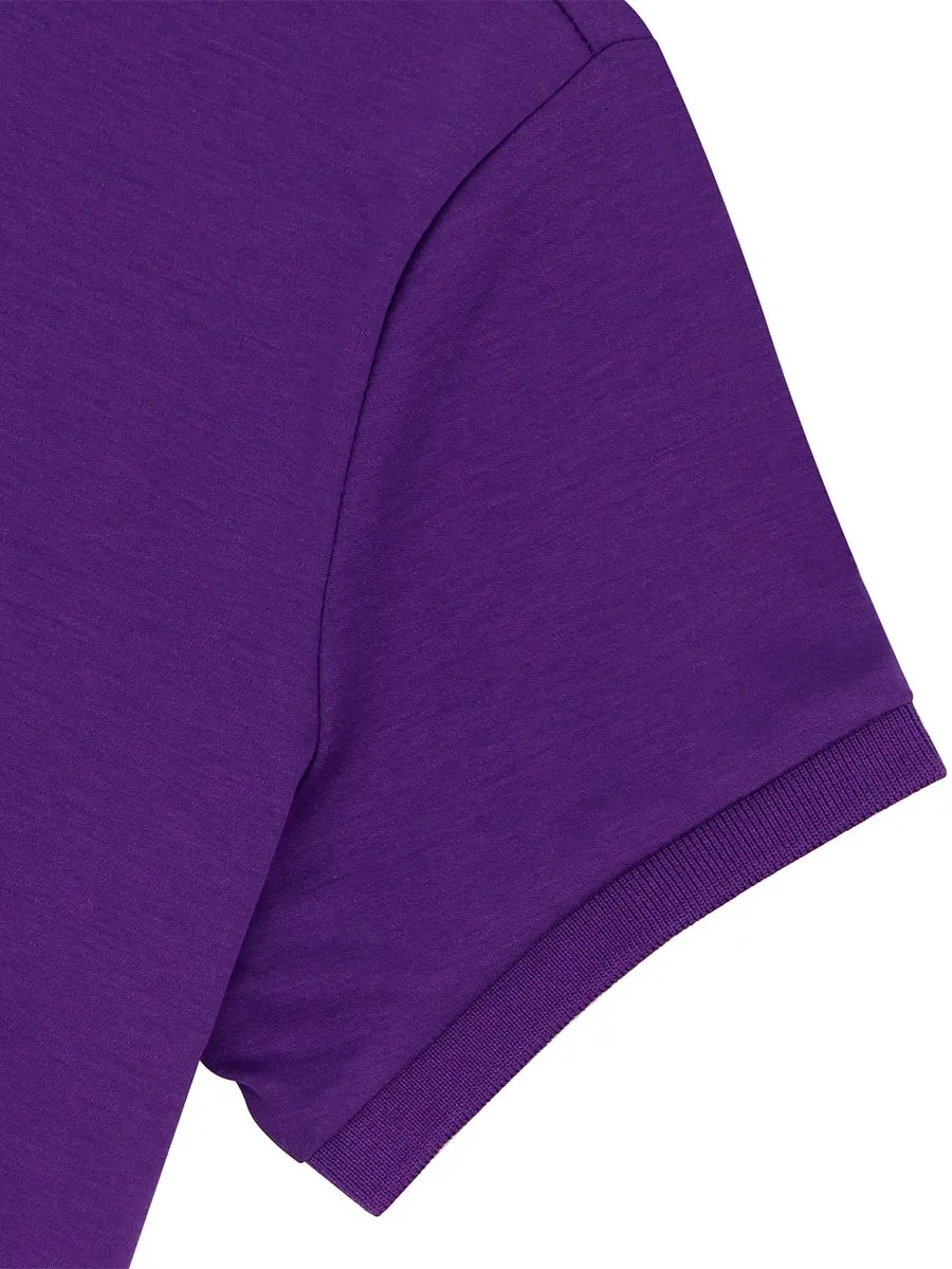 GIORDANO Women's Slim Fit Interlock Polo (Liquid Touch) Plum Purple