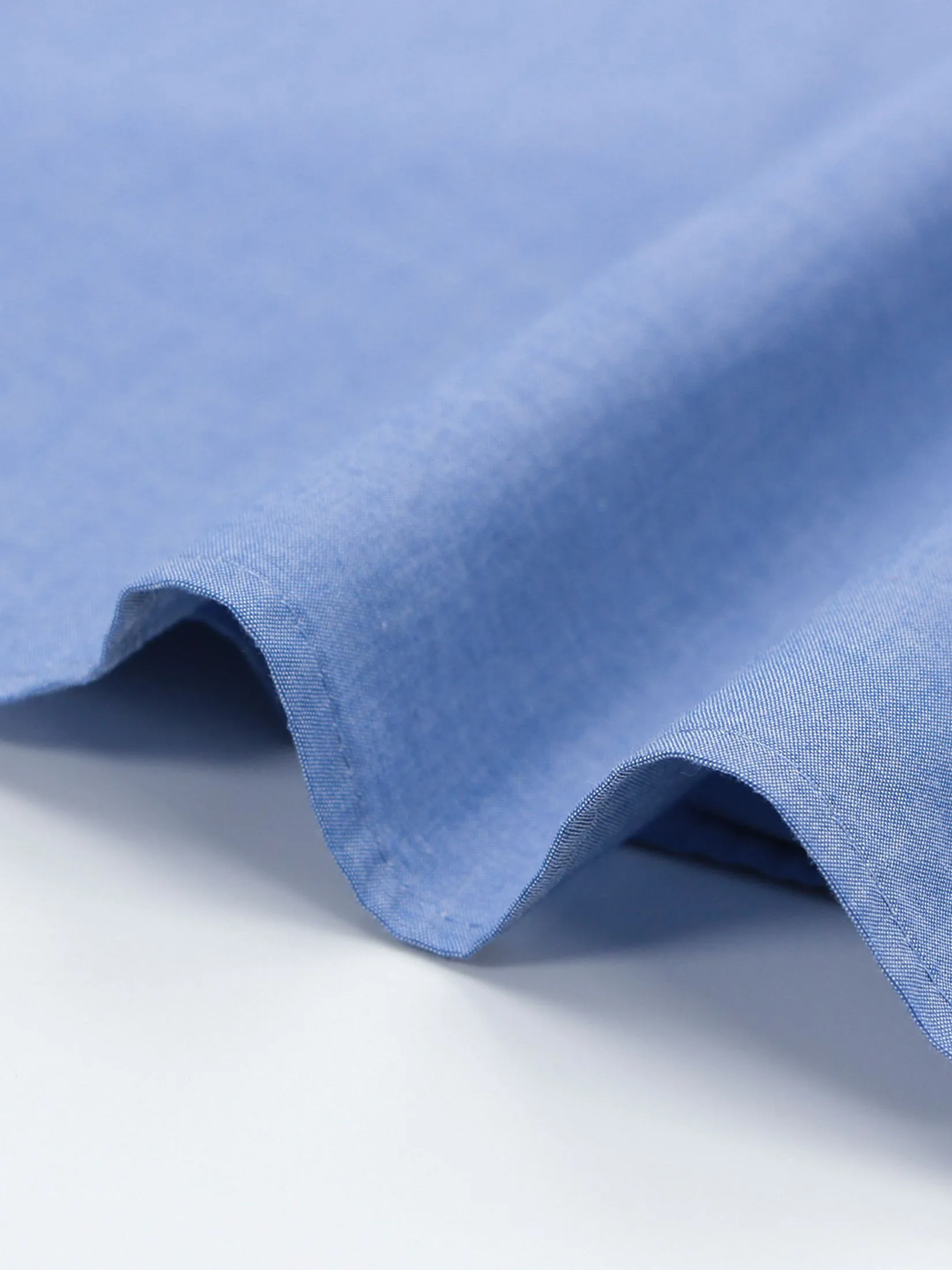 GIORDANO Men's Slim Fit Long Sleeve Stretch Shirt (Poplin) Mid blue