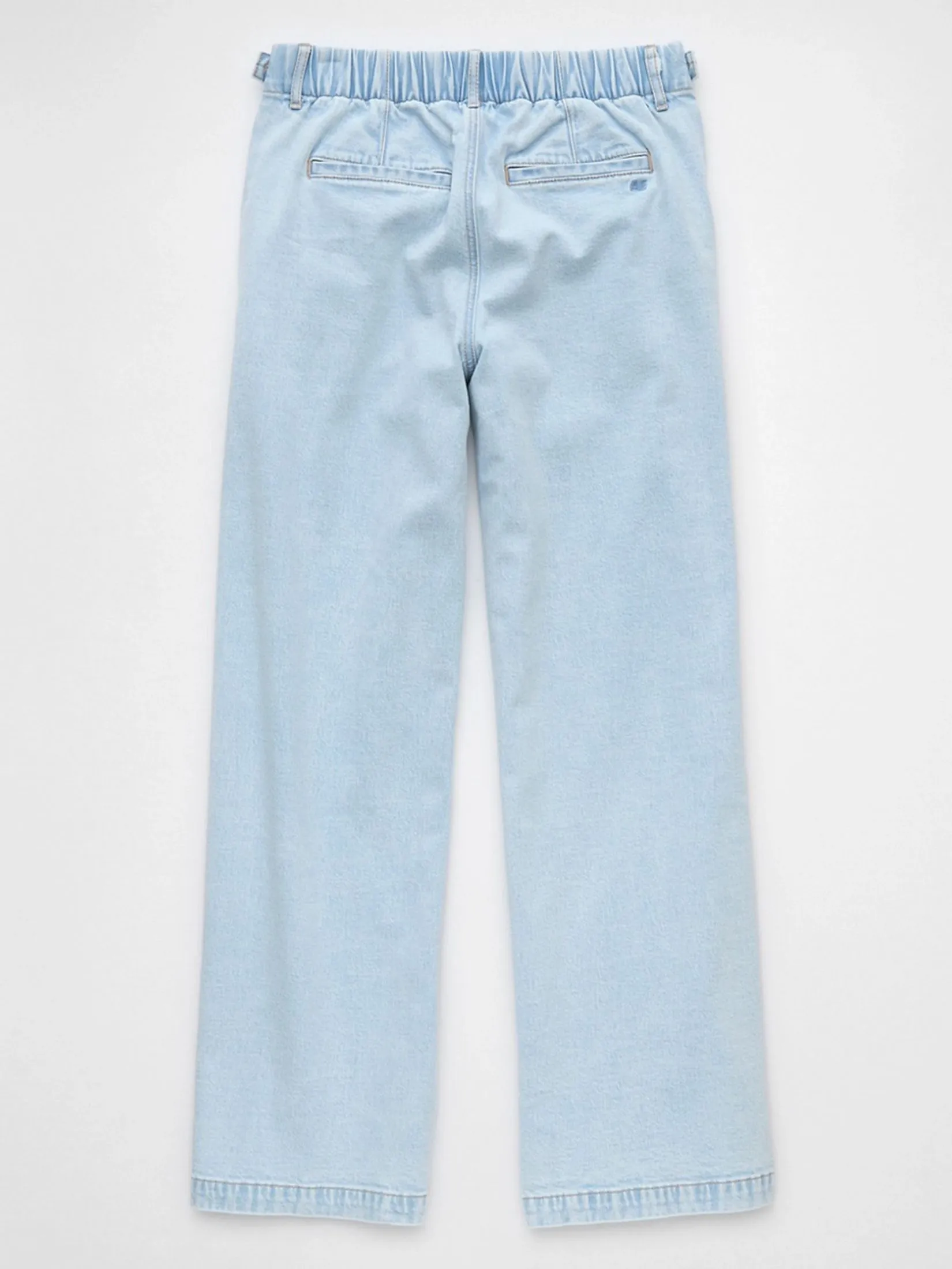 AMERICAN EAGLE WOMEN HIGH-RISE WIDE LEG TROUSER JEAN 433 LIGHT AGLOW