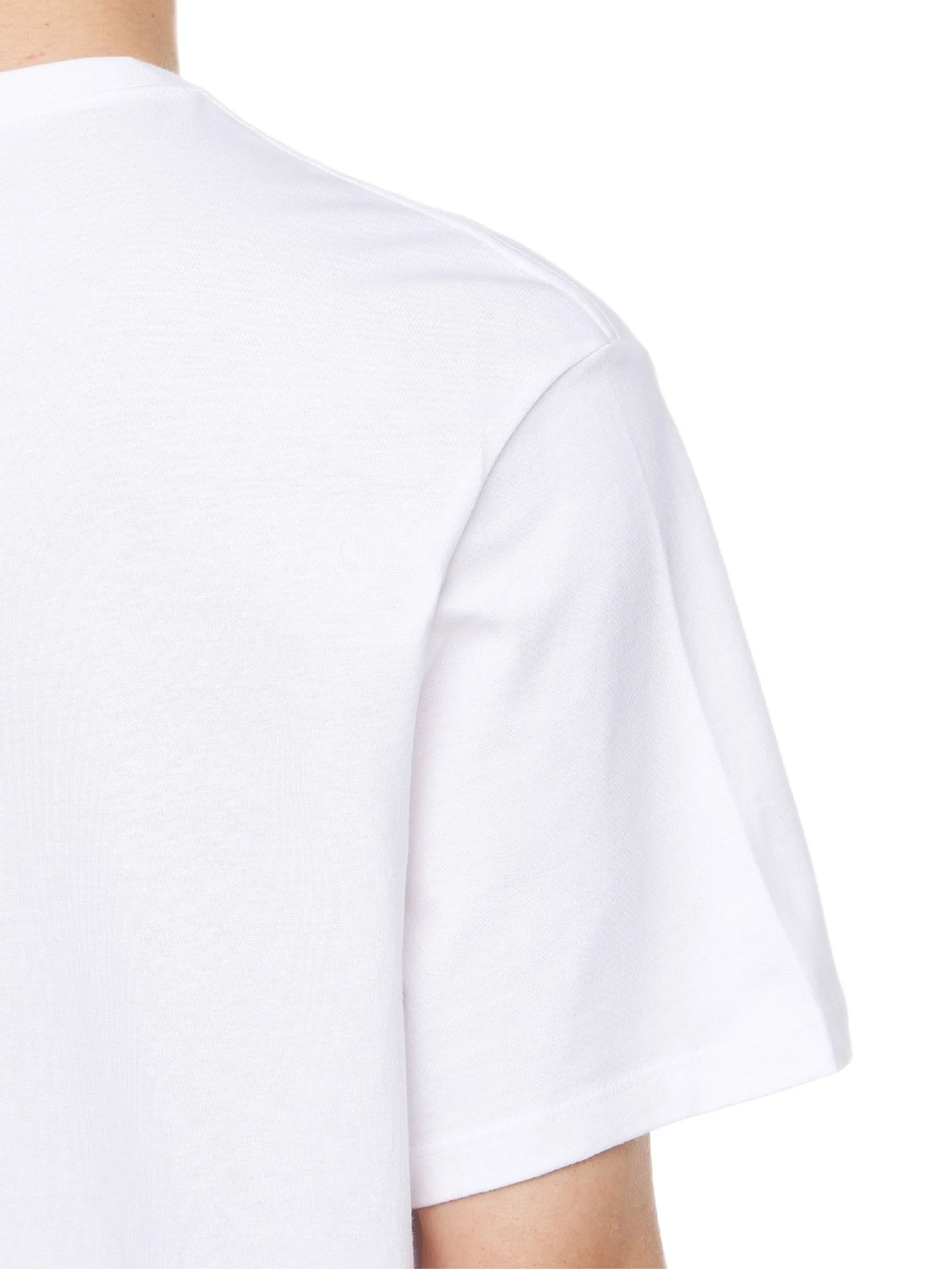 CALVIN KLEIN Men's Regular Fit CK Shield Short Sleeve T-Shirt White