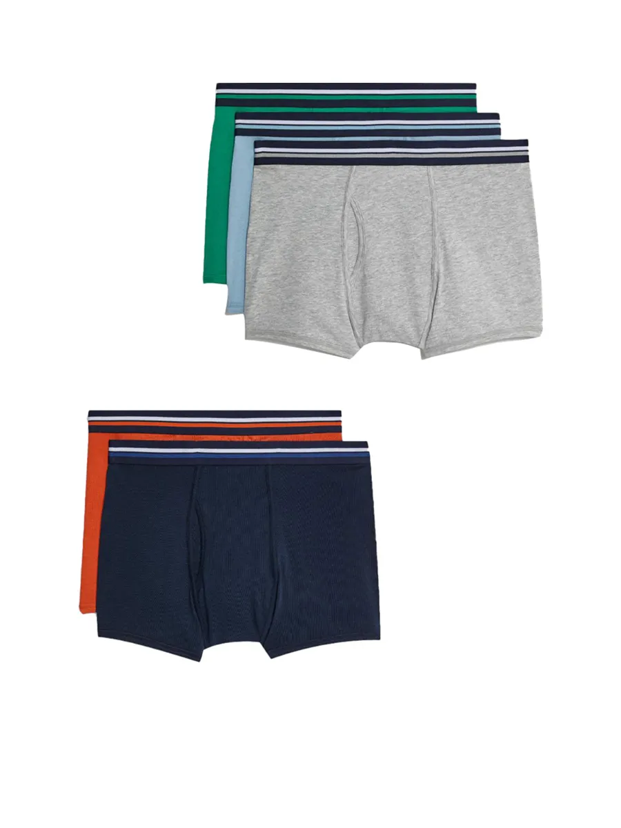 MARKS & SPENCER Men Trunks Cotton Rich Cool & Fresh 5pk Zz_Multi