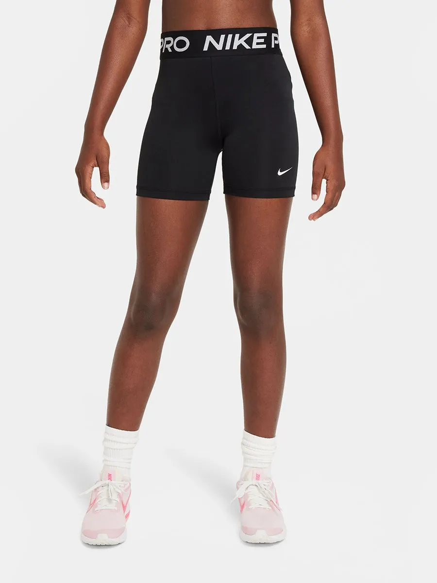 NIKE KIDS Girl Shorts Pro 3IN Black/White