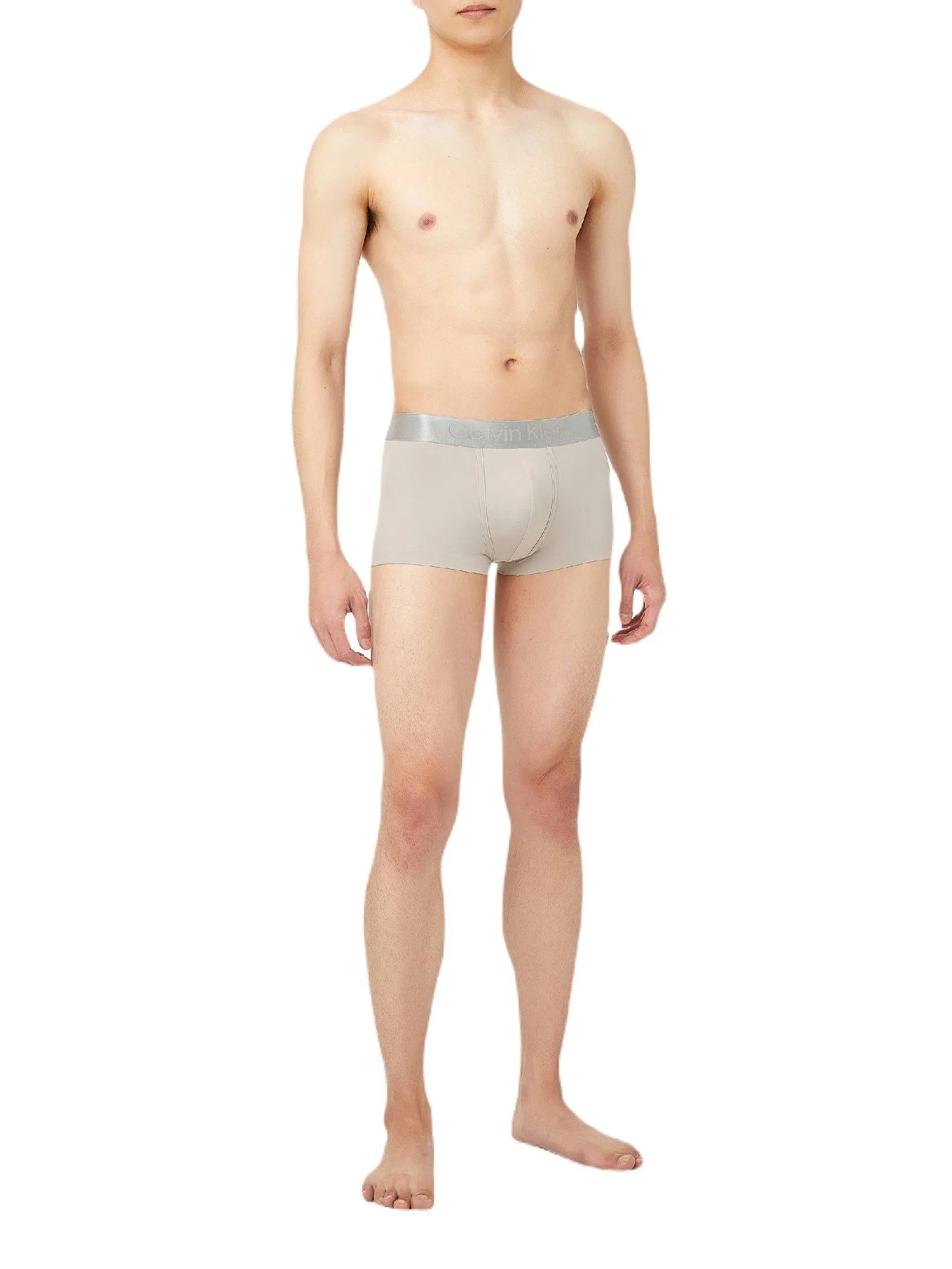 CALVIN KLEIN Men's Brushed Micro Jersey Low Rise Trunks Beige Size - L