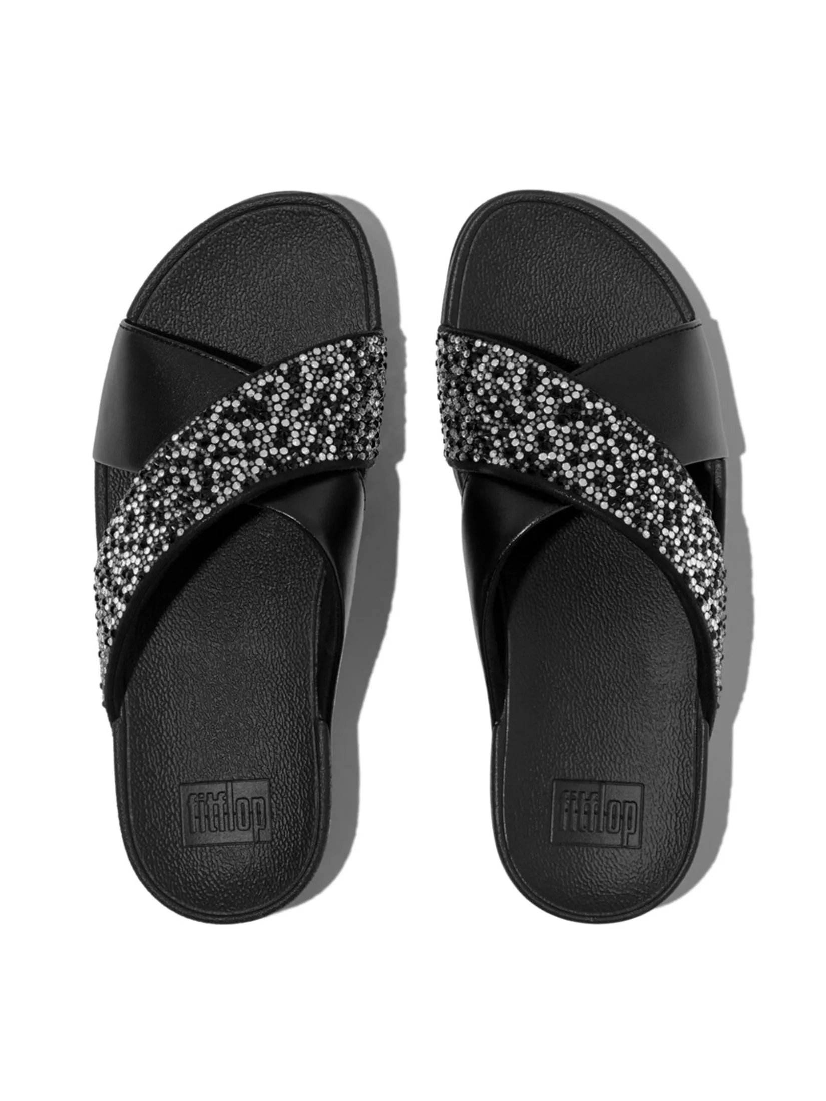 FitFlop™ WOMEN'S LULU CRYSTAL-MIX M/CROSS S BLACK