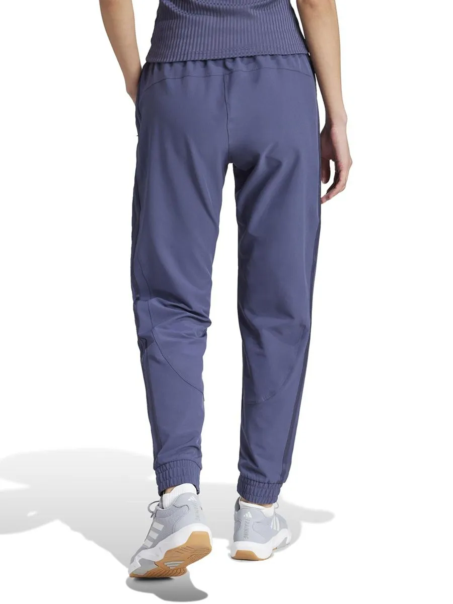 ADIDAS Women Joggers Pacer All Gym 3-Stripes Woven Mid-Rise Shadow Navy