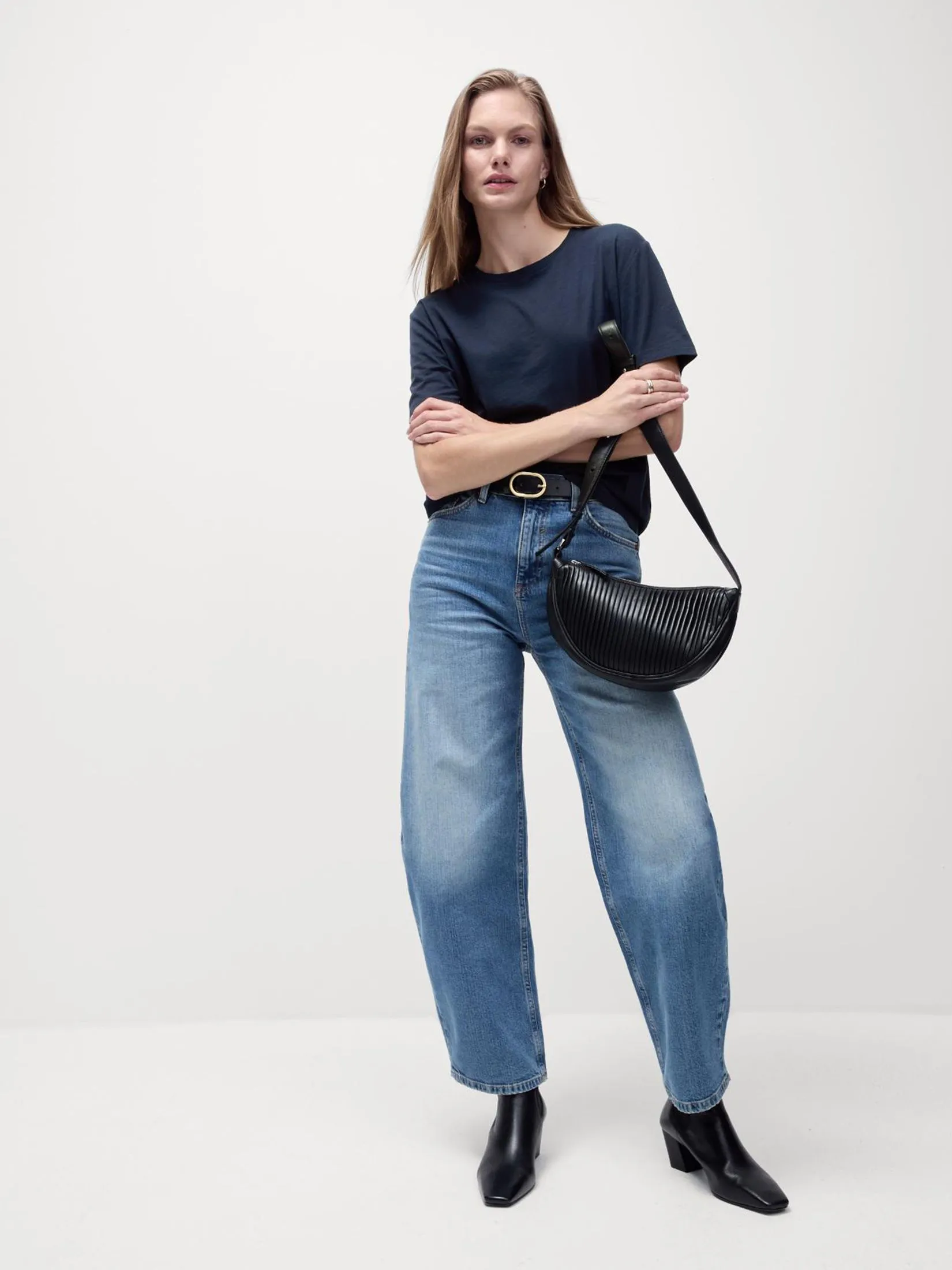 MARKS & SPENCER Women T-Shirt Cotton Modal Relaxed