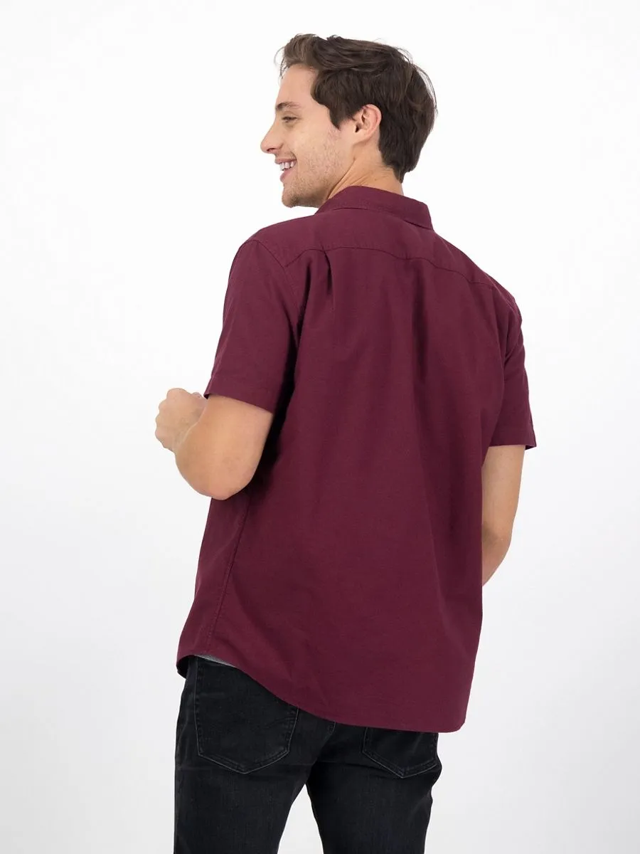 AMERICAN EAGLE MEN 2106 INT SS CF BTD PC DYE OXFORD W EAGLE 613 BURGUNDY