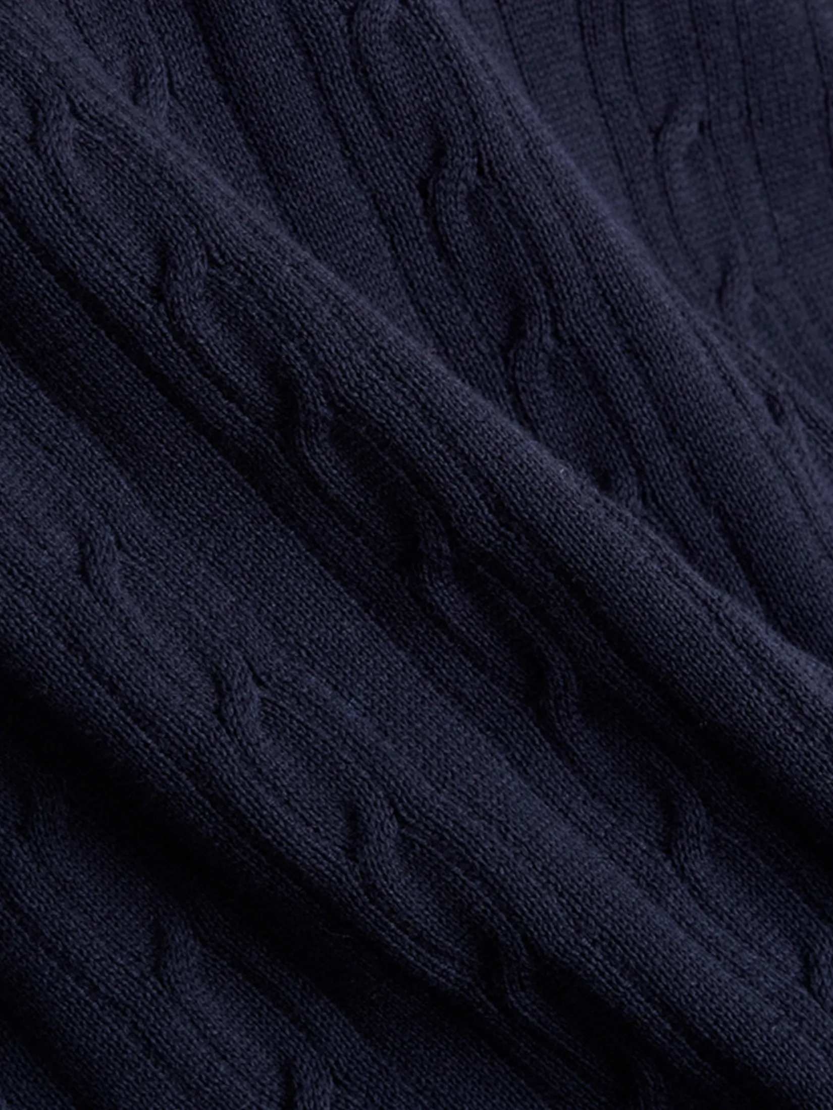 GIORDANO Men s Online Exclusive Cable Knit Polo Pullover Sweater (Korea) Dark blue