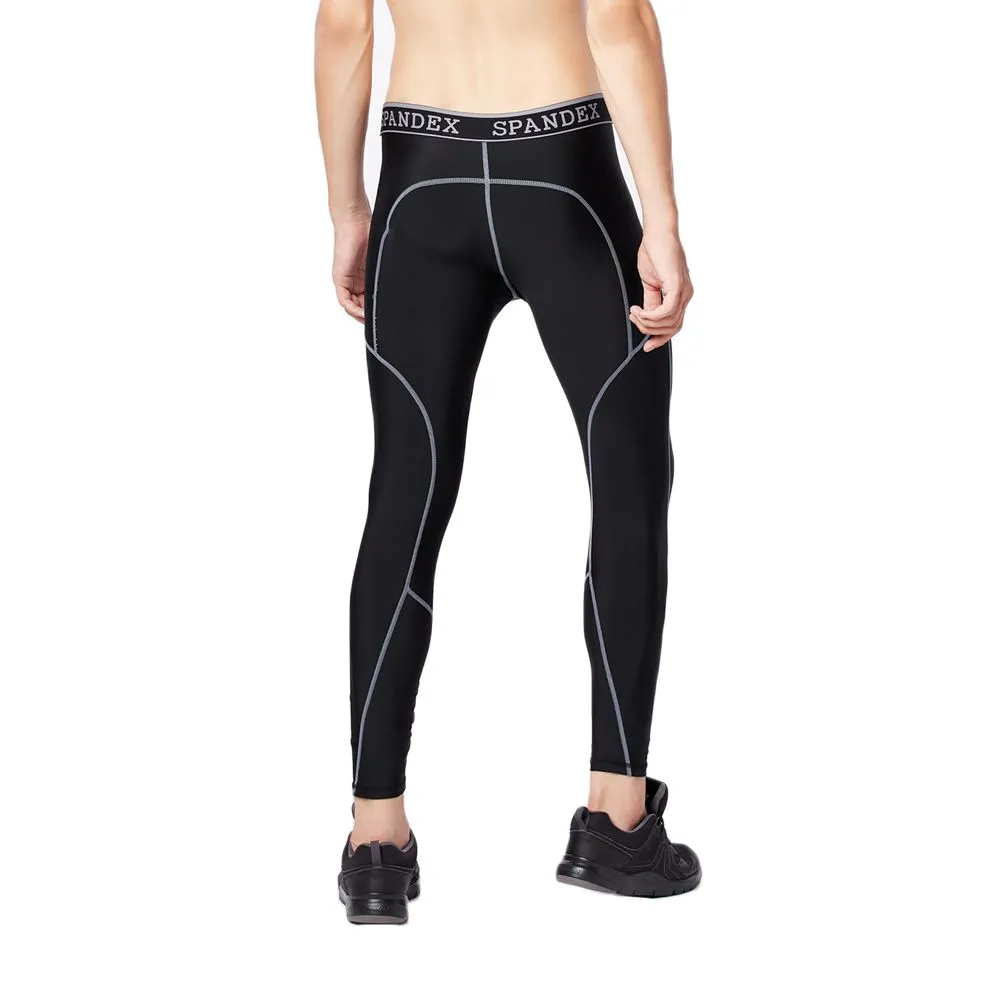 SPANDEX Black/Grey-LP002-Compression Long pants