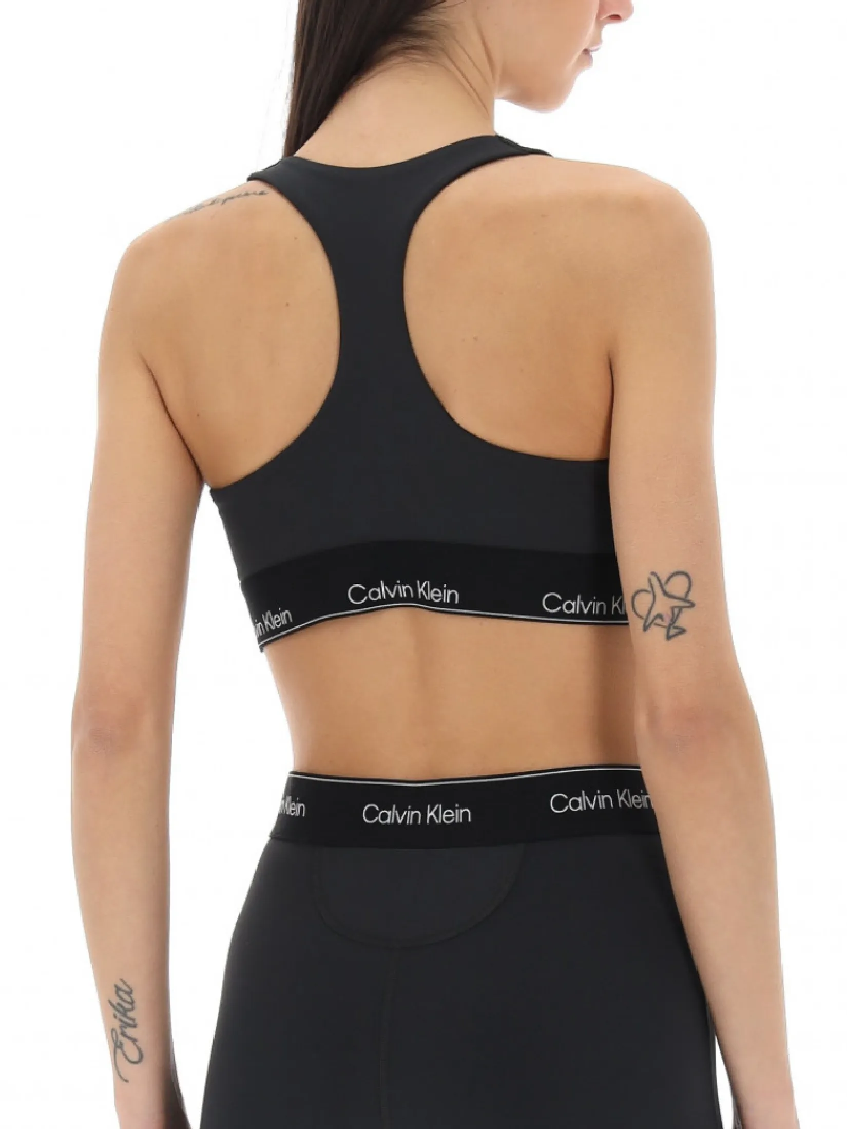 CALVIN KLEIN Women's Modern Sport Medium Impact Sports Bra Black