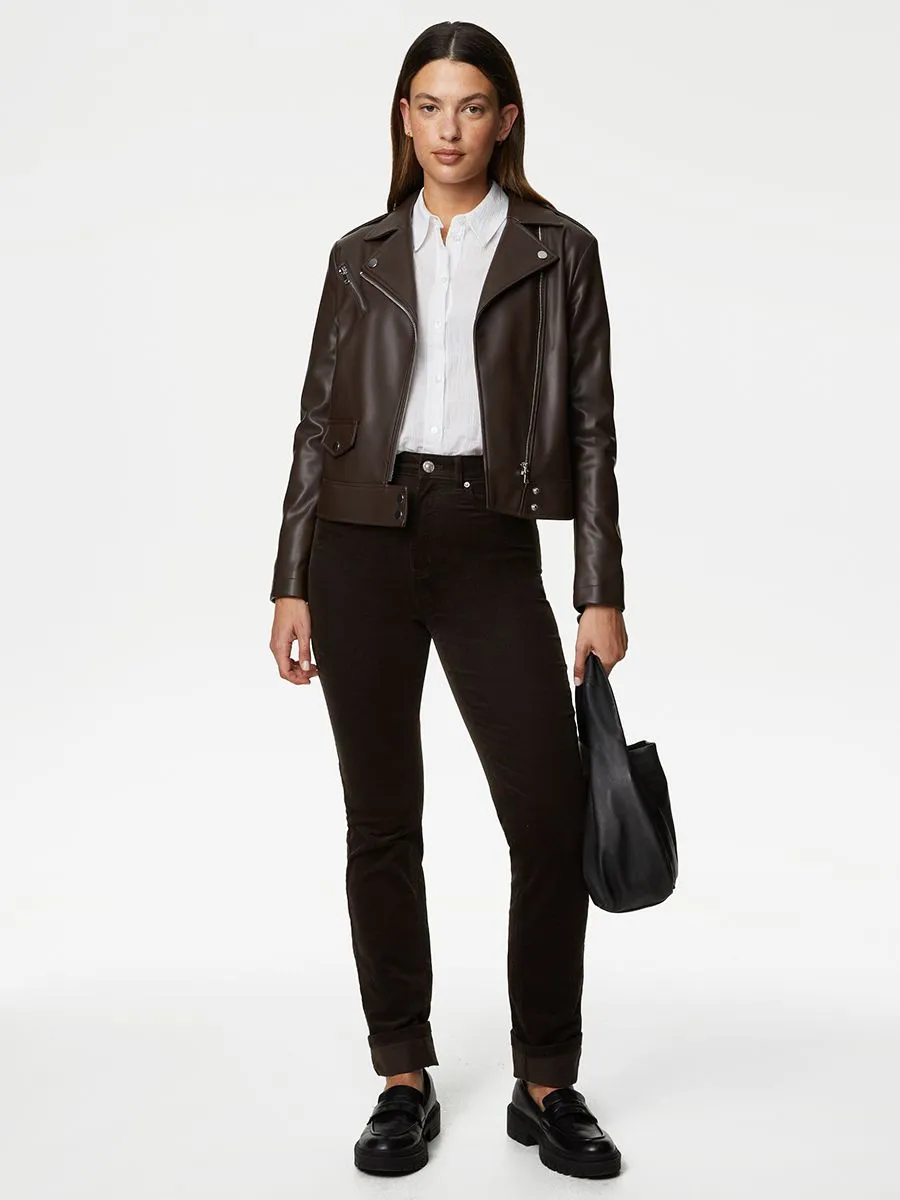 MARKS & SPENCER Women Trousers Sienna Corduroy Straight Leg