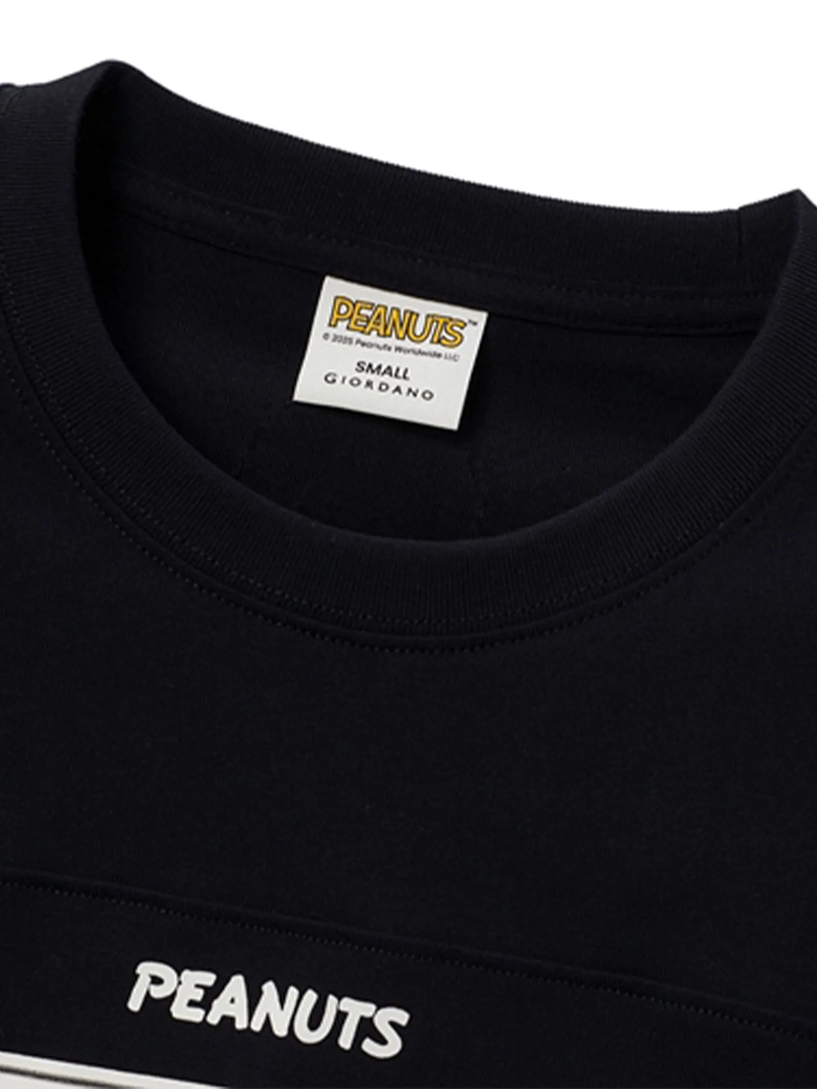 GIORDANO Women's Comfort Baby French Terry Dress (Snoopy) Black