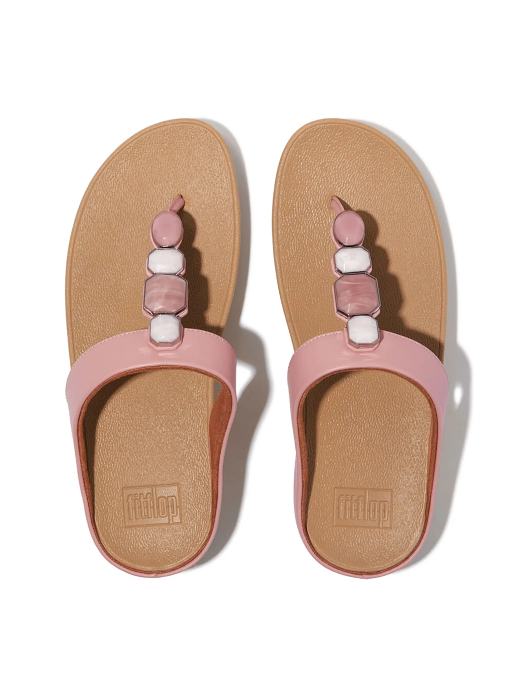 FitFlop™ WOMEN'S FINO MULTI-STONE LEATHER T/P PINK