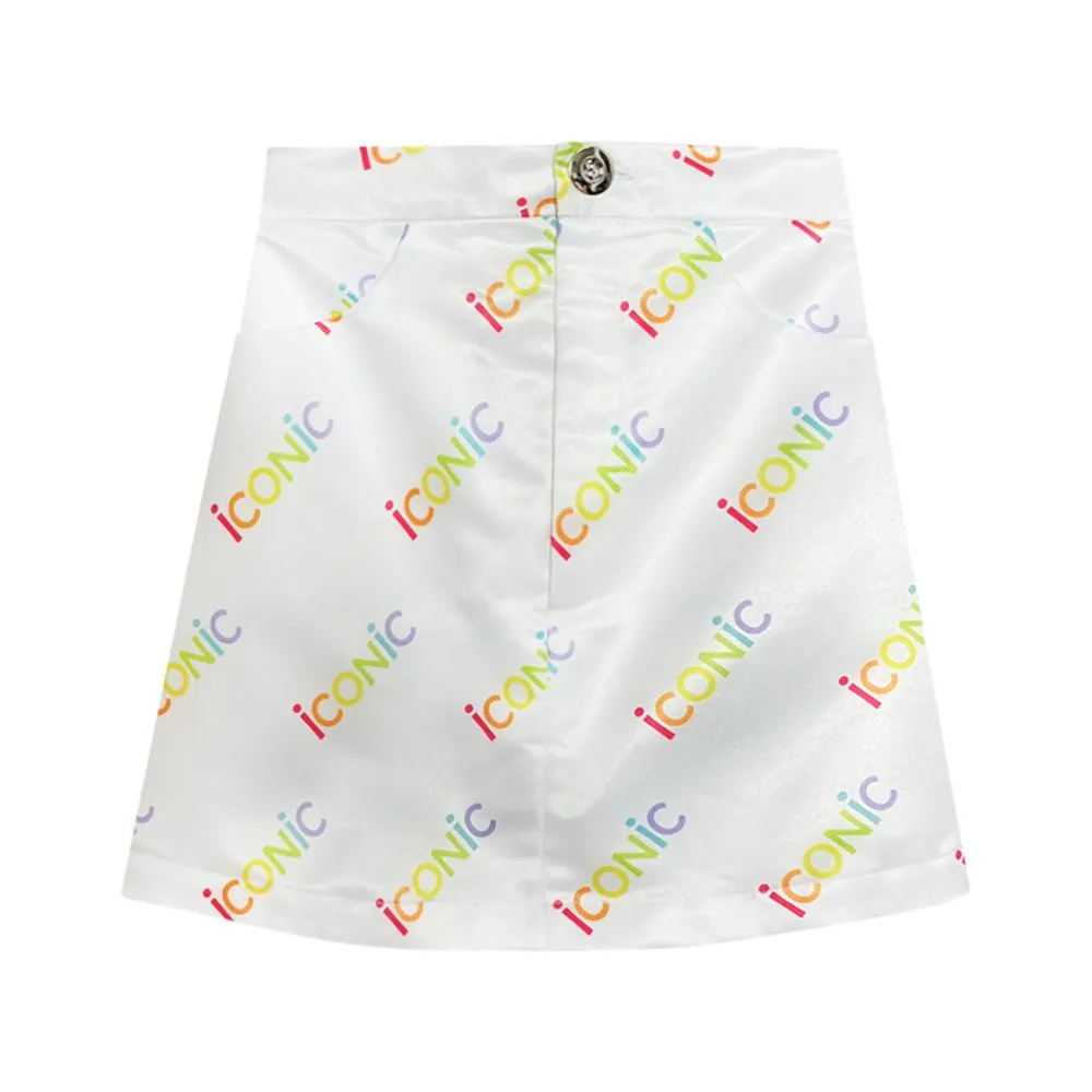 ICONIC WHITE MONO SKIRT